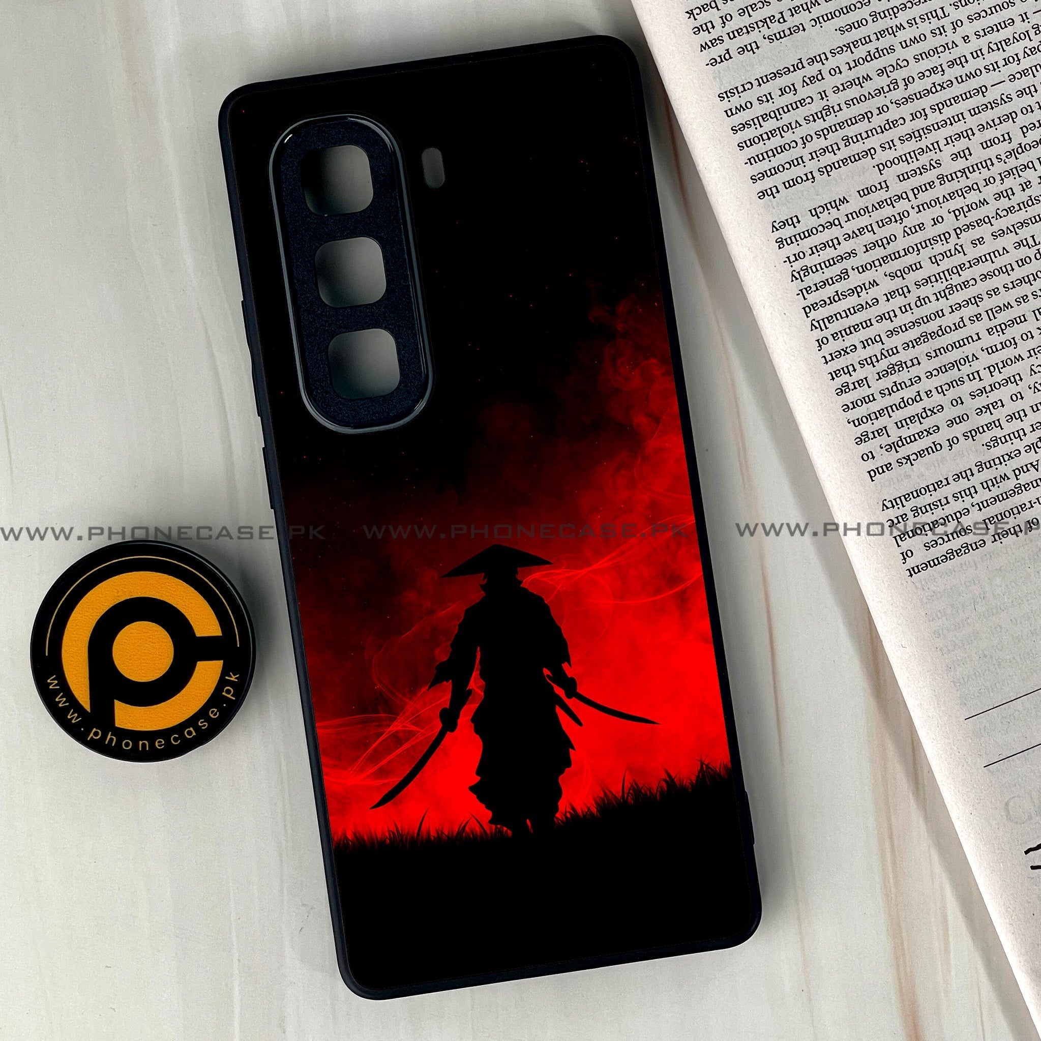 Infinix Hot 60  - Ninja Series - Premium Metal Printed soft Bumper shock Proof Case