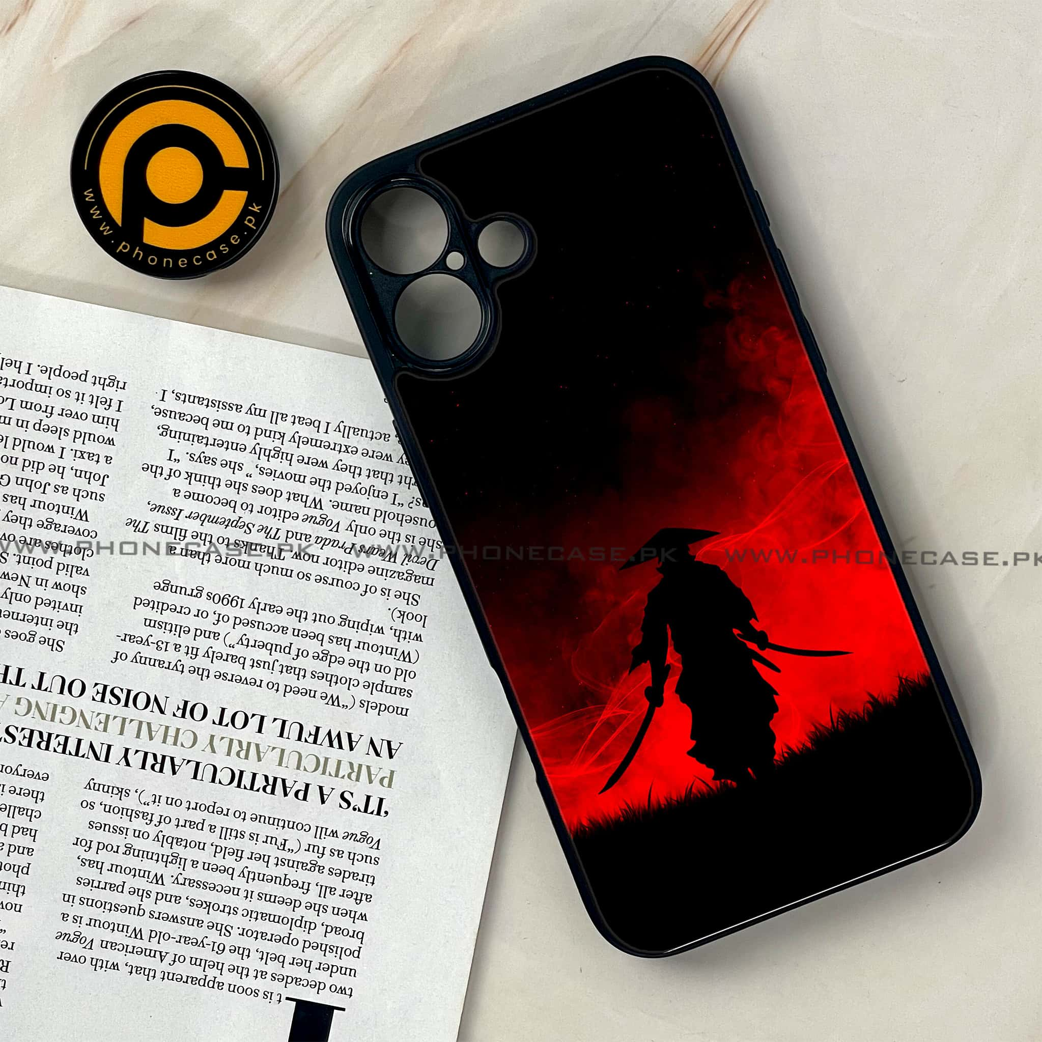 iPhone 16 Plus - Ninja Series - Premium Printed Glass soft Bumper shock Proof Case