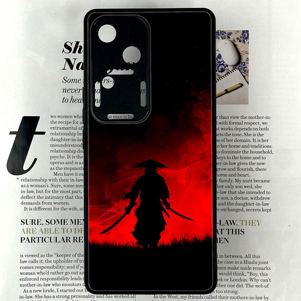 Vivo V30 - Ninja Series - Premium Printed Glass soft Bumper shock Proof Case