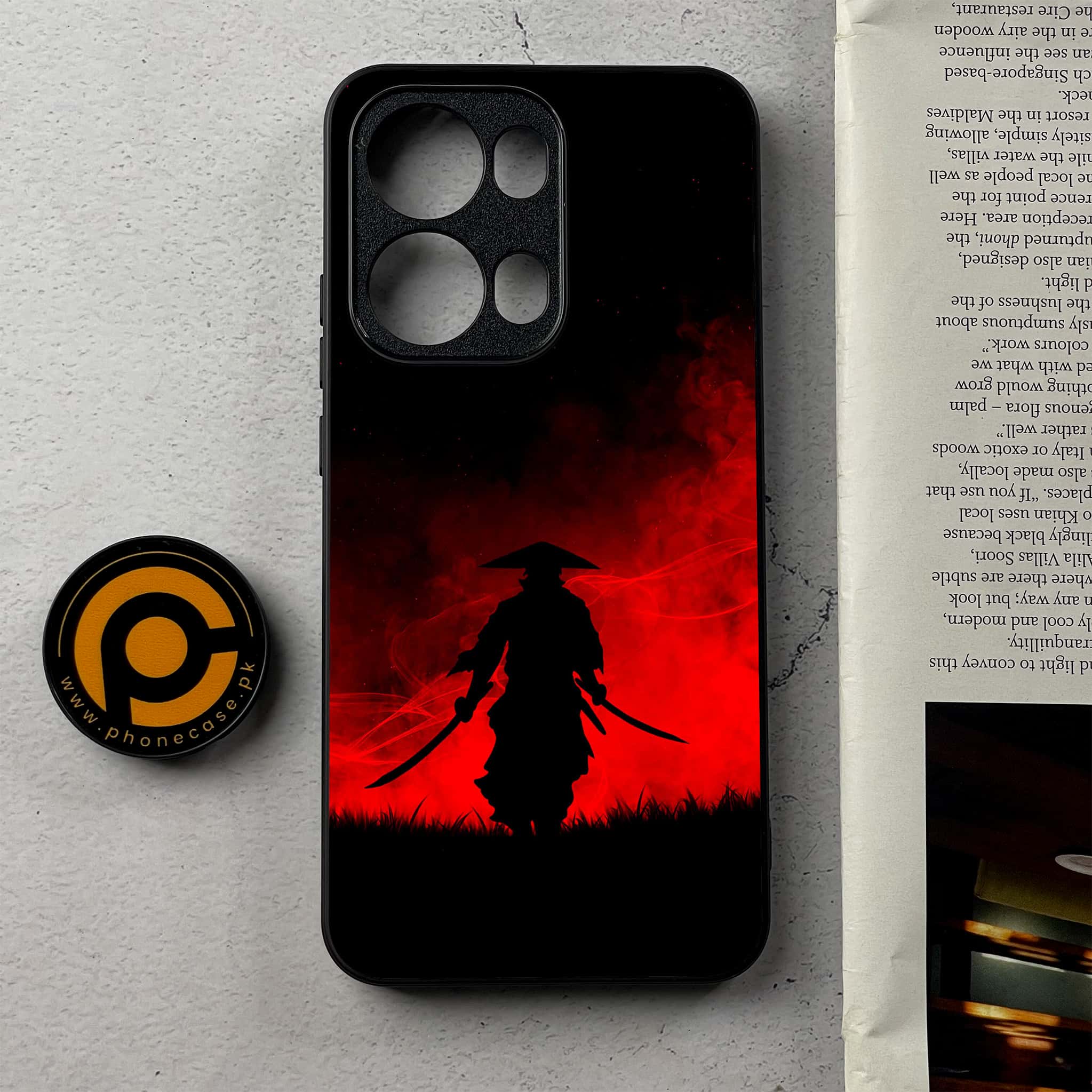 Oppo Reno 13 Pro - Ninja Series - Premium Metal Printed Soft Bumper Shockproof Case