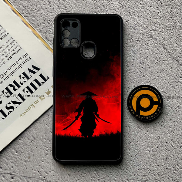 Galaxy A21s - Ninja Series - Premium Printed Glass soft Bumper shock Proof Case