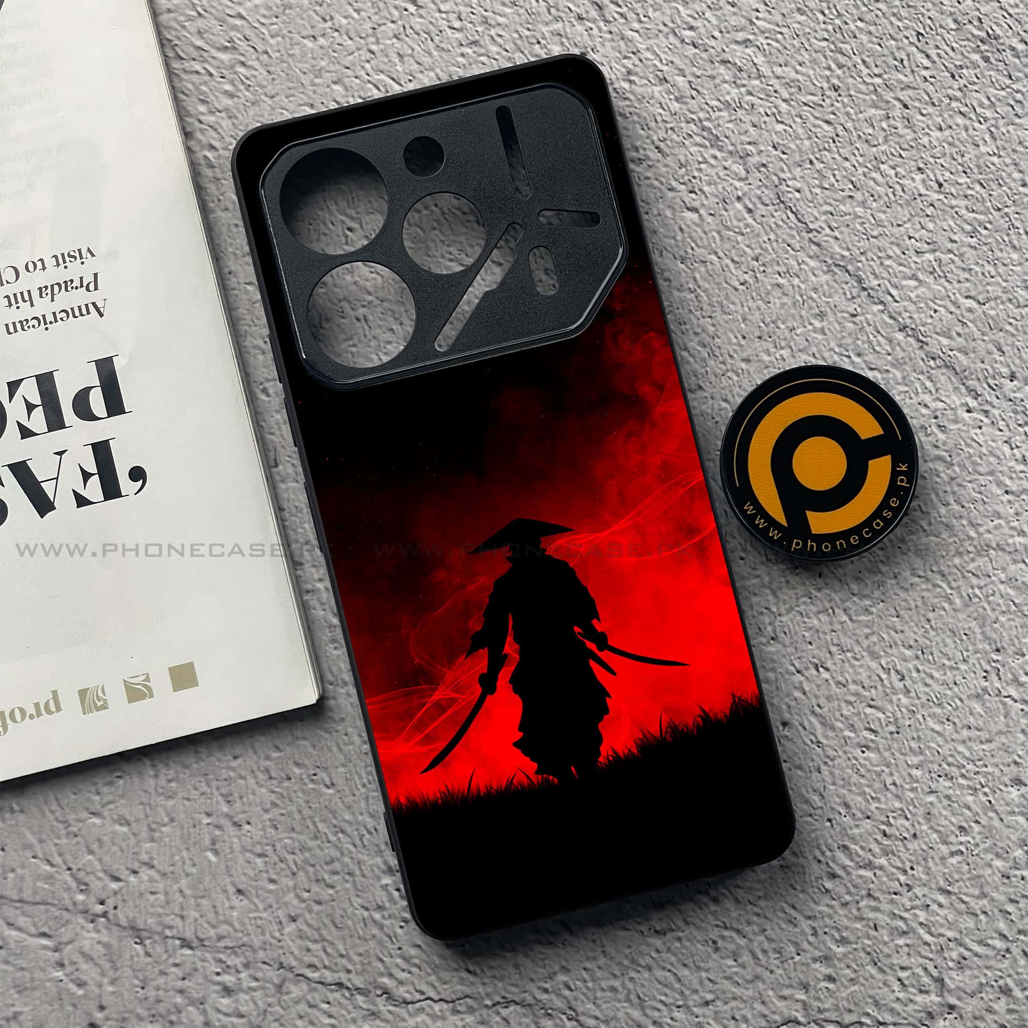 Tecno Pova 6 - Ninja Series - Premium Printed Glass soft Bumper shock Proof Case