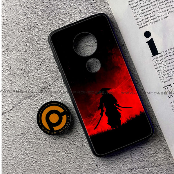 Moto G7 - Ninja Series - Premium Printed Glass soft Bumper shock Proof Case