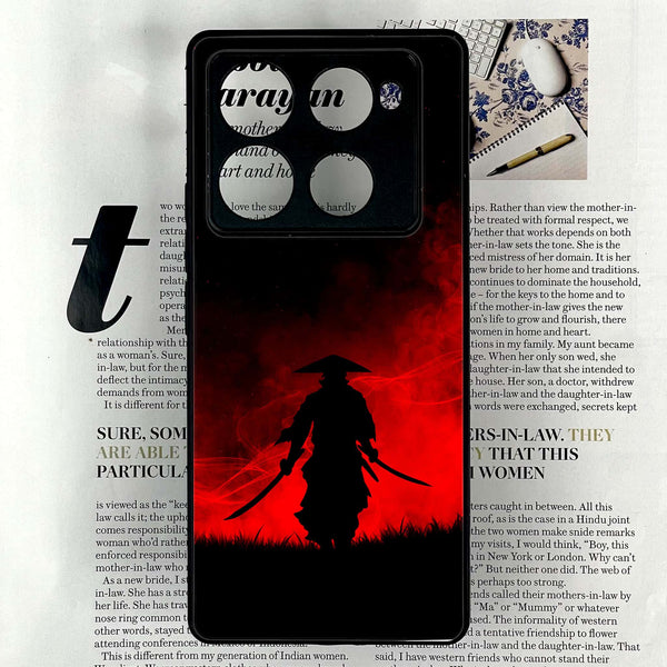 Infinix Note 40 Pro 4G - Ninja Design 1 - Premium Printed Glass soft Bumper shock Proof Case CS-14491