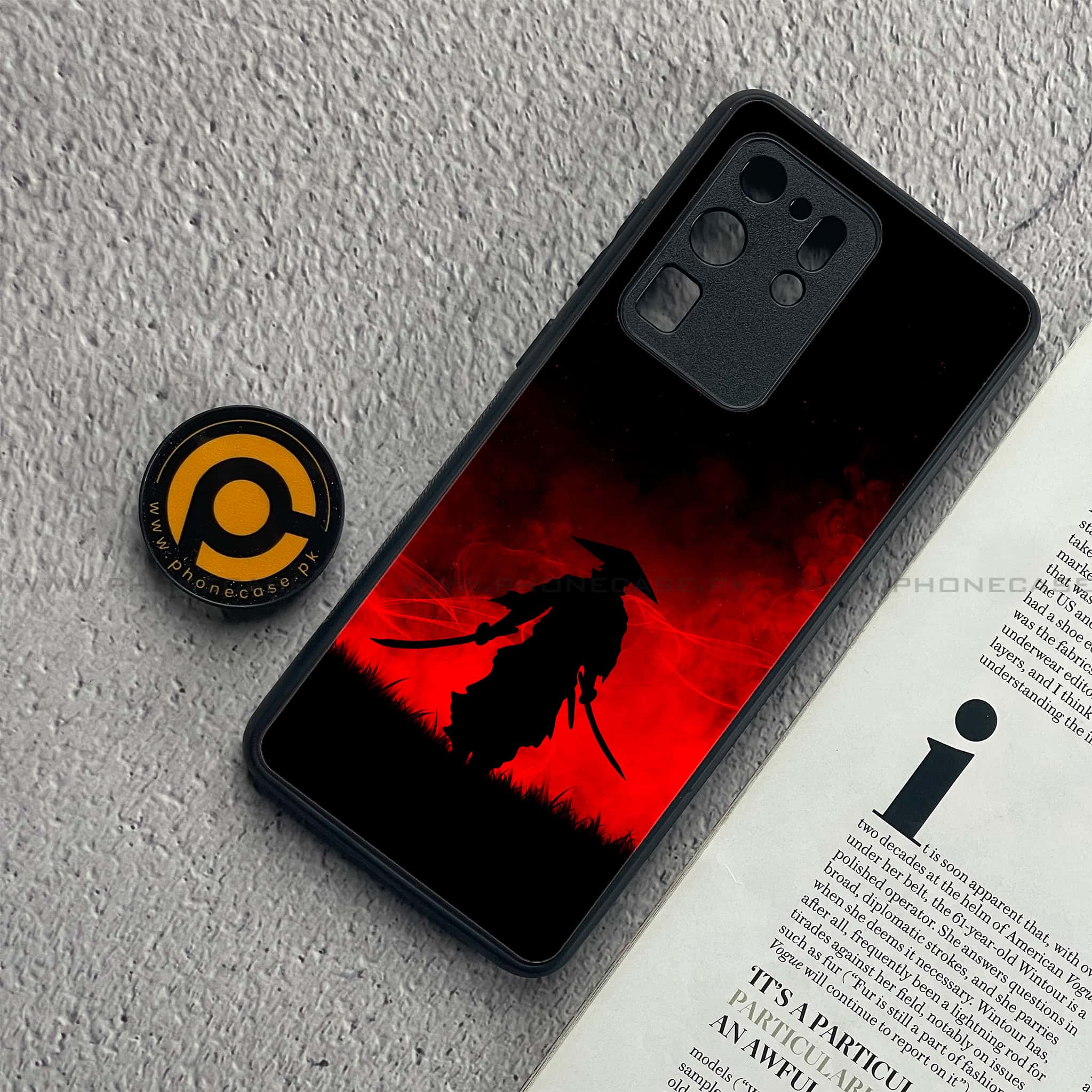 Samsung Galaxy S20 Ultra - Ninja Series - Premium Printed Glass soft Bumper shock Proof Case