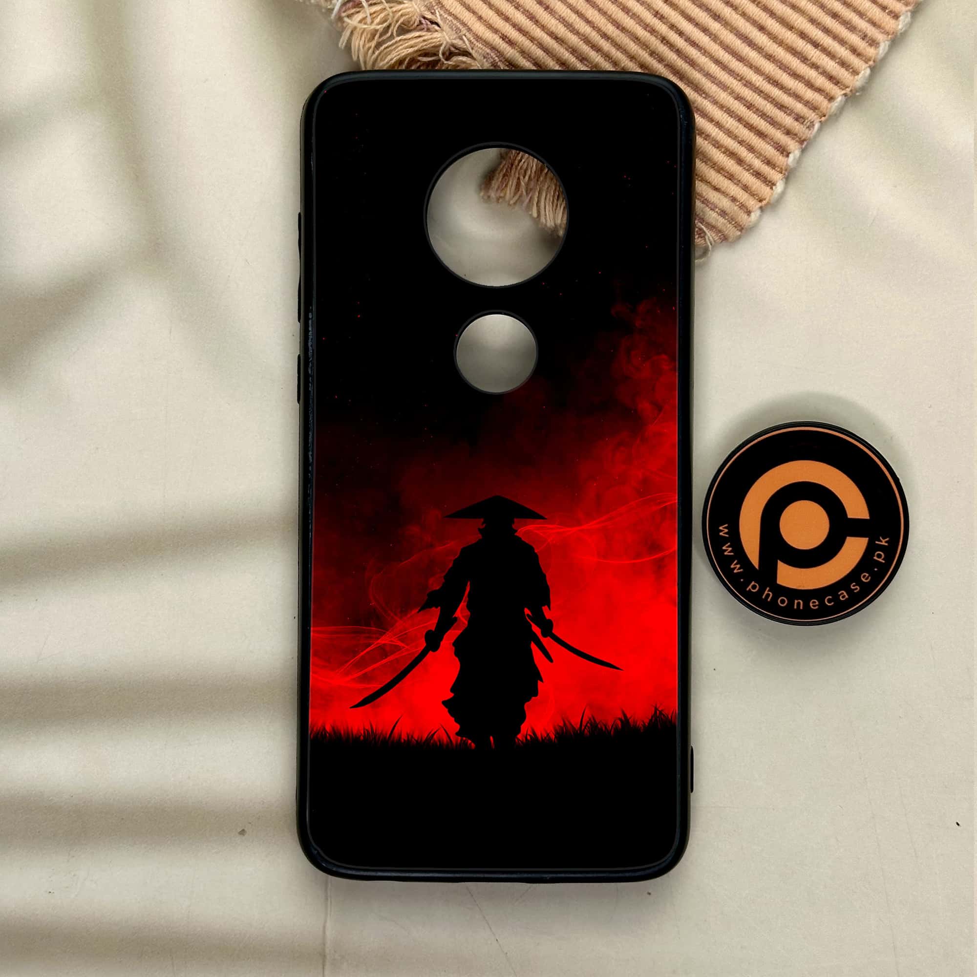 Moto G7 - Ninja Series - Premium Printed Glass soft Bumper shock Proof Case