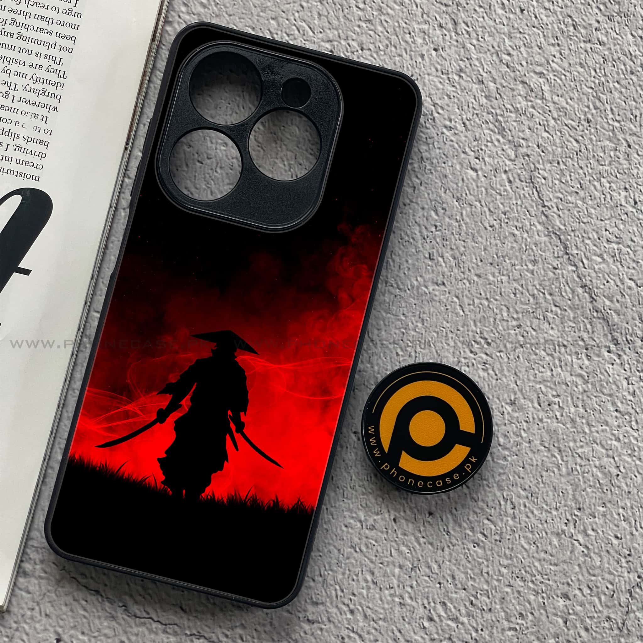 Tecno Spark 20C - Ninja Series - Premium Printed Glass soft Bumper shock Proof Case