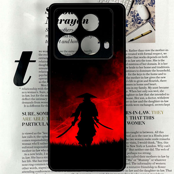 Infinix Note 40 4G - Ninja Design 1- Premium Printed Glass soft Bumper shock Proof Case CS-40479