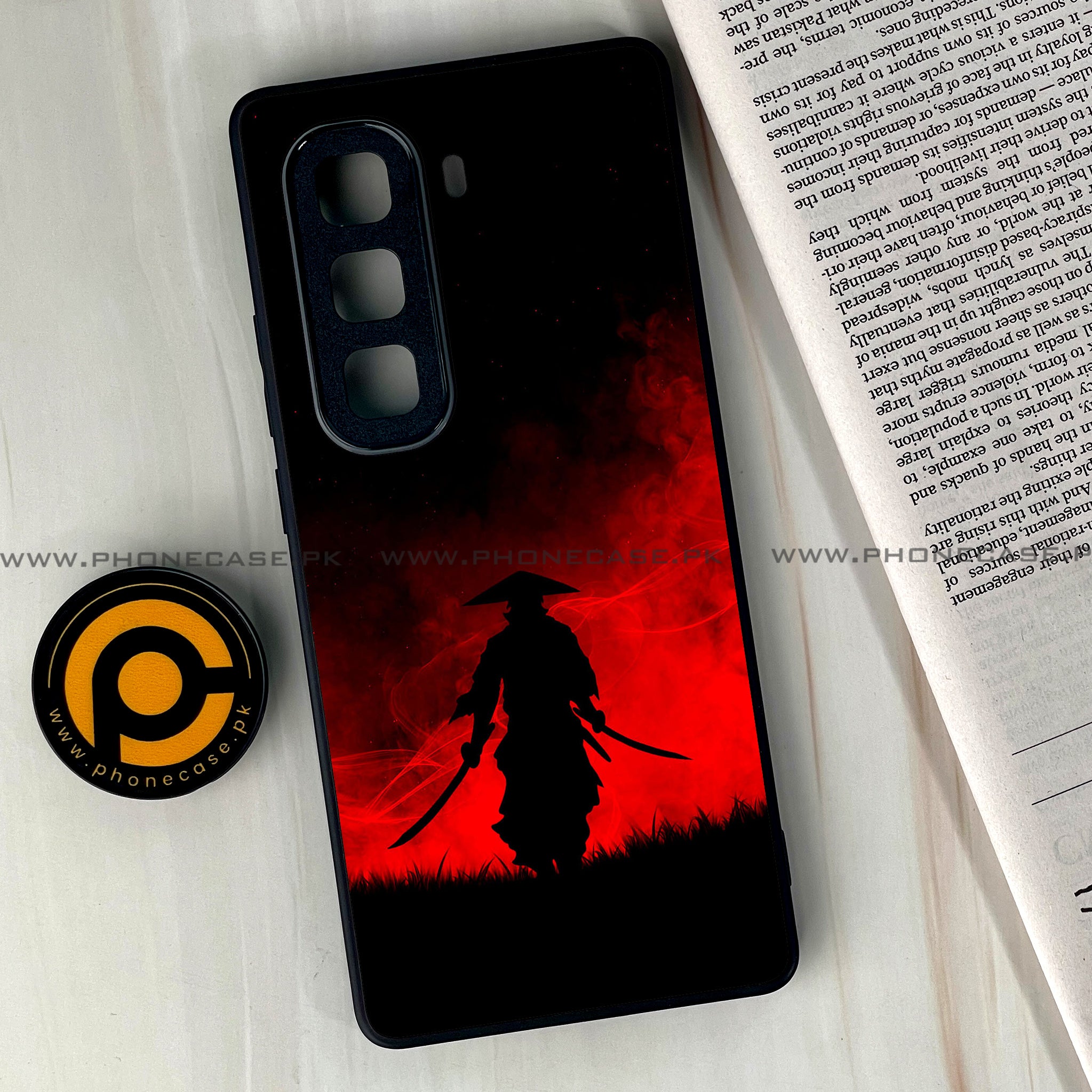 Infinix Hot 50 Pro Plus - Ninja Series - Premium Printed Glass soft Bumper shock Proof Case