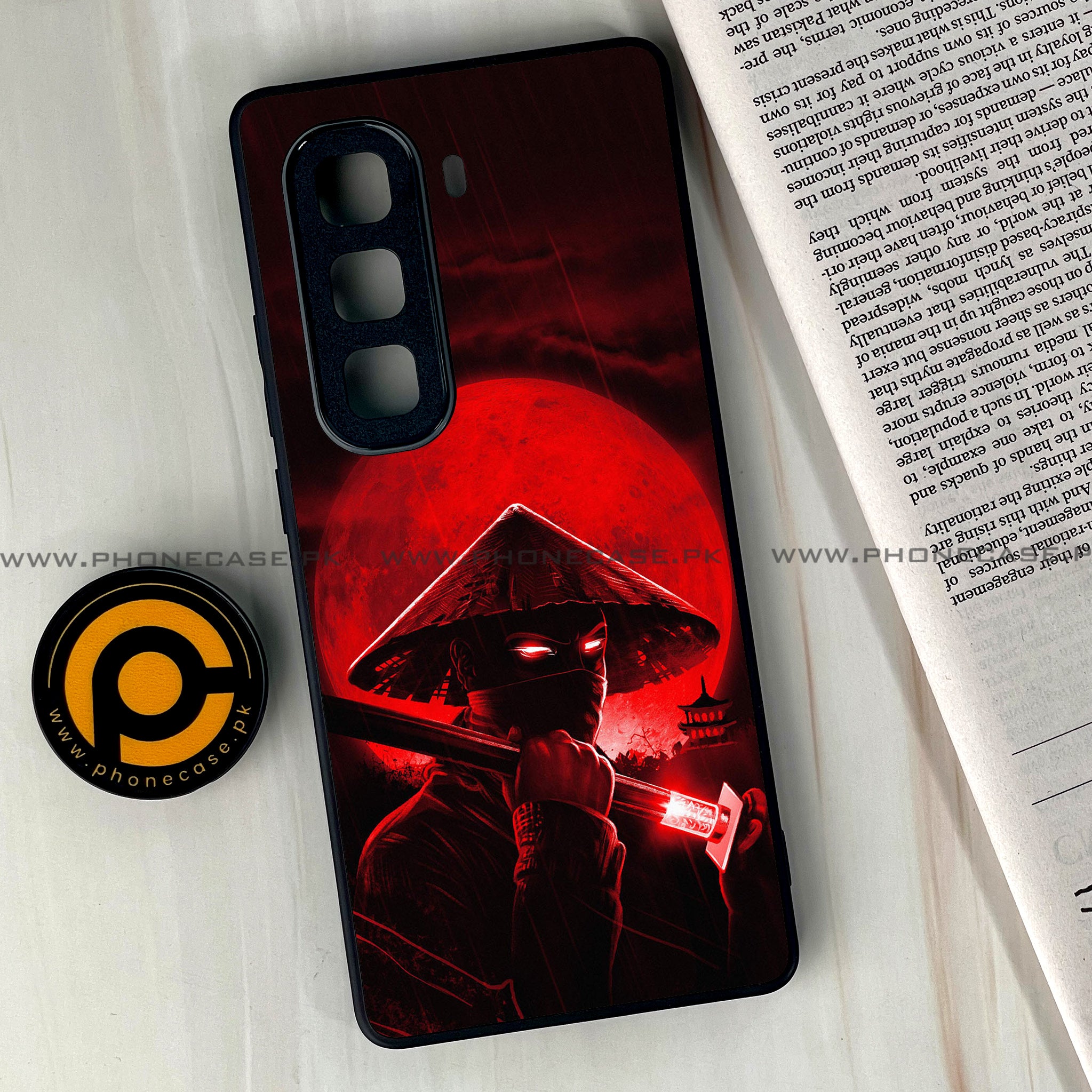 Infinix Hot 50 Pro Plus - Ninja Series - Premium Printed Glass soft Bumper shock Proof Case