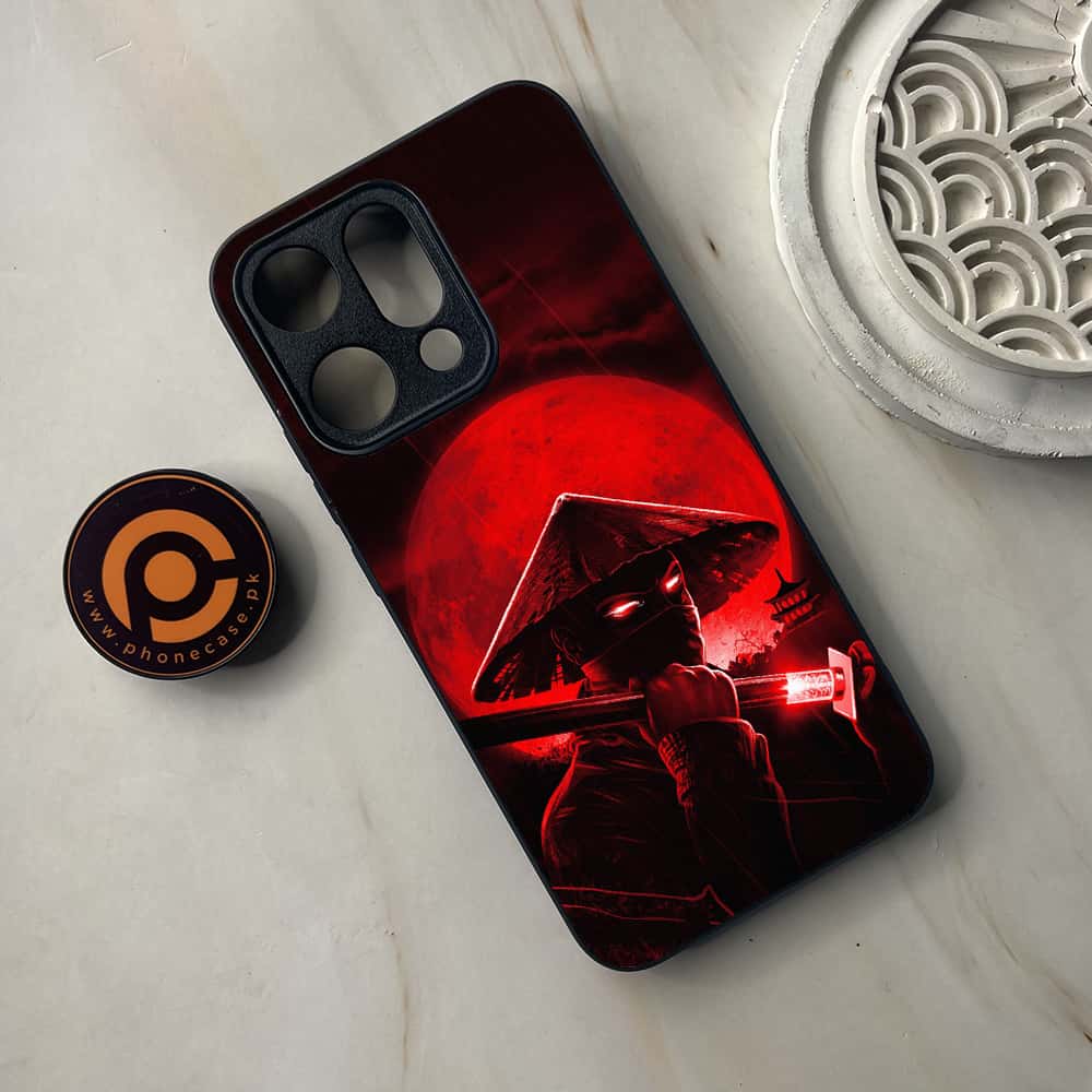 Oppo Reno 14 5G - Ninja Series - Premium Metal Printed soft Bumper shock Proof Case