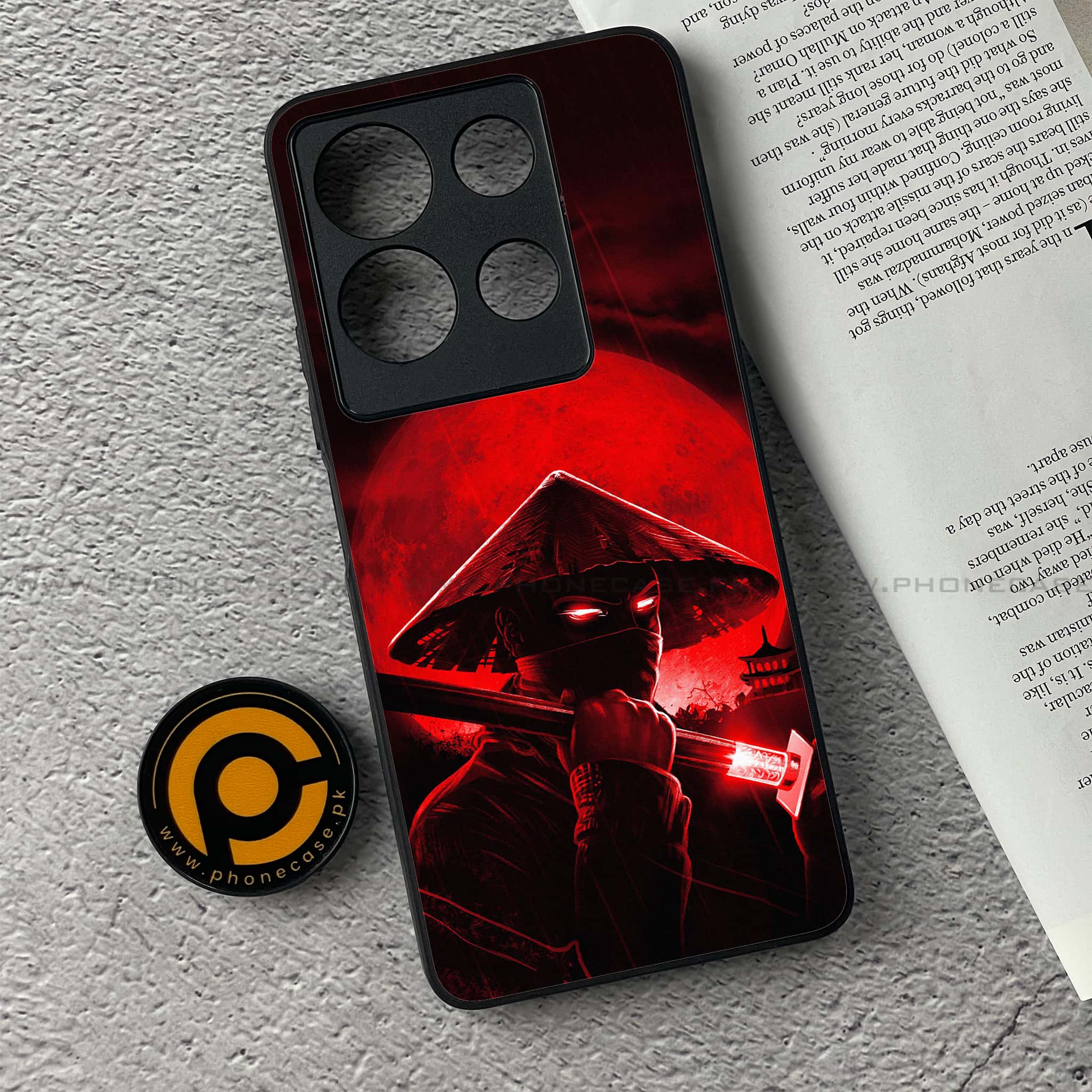 Infinix Note 30 - Ninja Series - Premium Printed Glass soft Bumper shock Proof Case