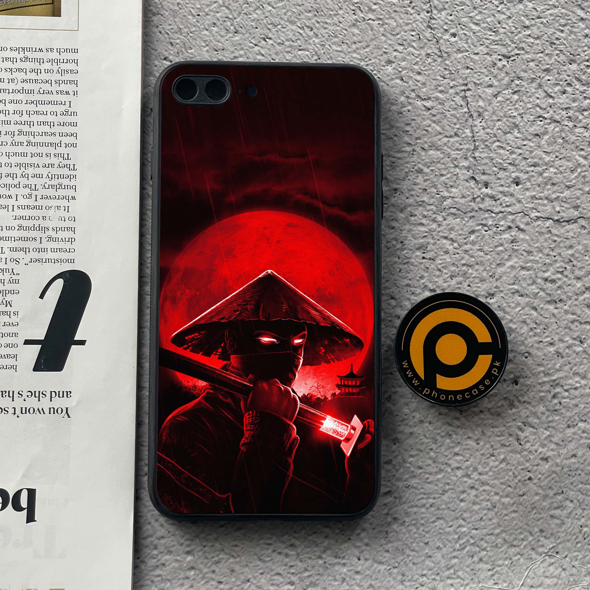 iPhone 7Plus  - Ninja Series - Premium Printed Glass soft Bumper shock Proof Case
