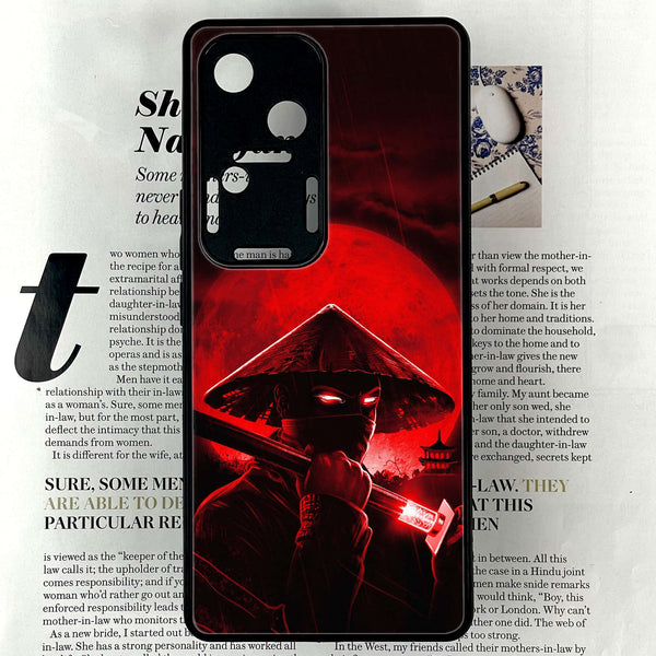 Vivo V30 - Ninja Design 2 - Premium Printed Glass soft Bumper shock Proof Case CS-17763