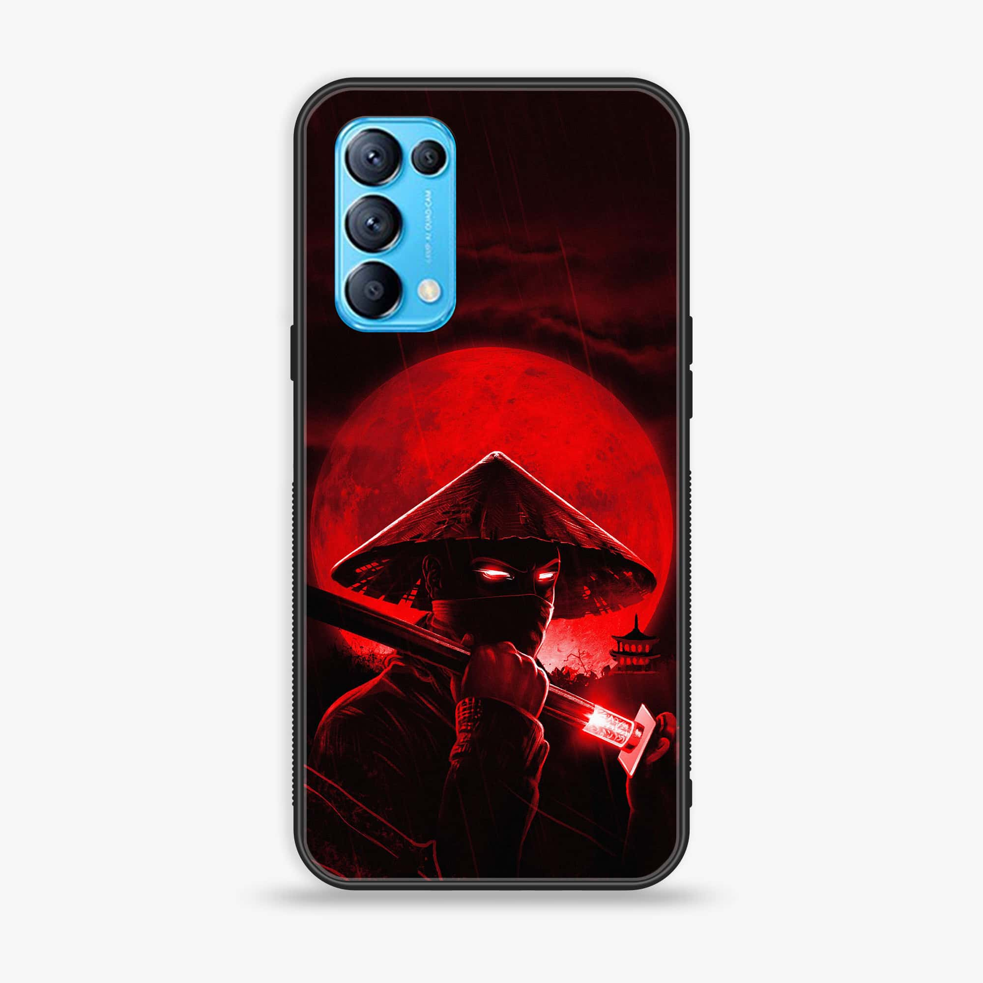 Oppo Reno 5 Ninja Series  Premium Printed Glass soft Bumper shock Proof Case