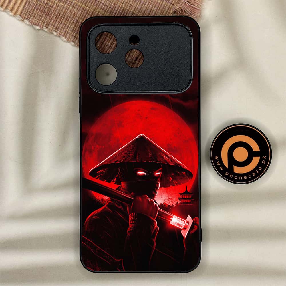 Tecno Spark 40 - Ninja Series - Premium Metal Printed soft Bumper shock Proof Case