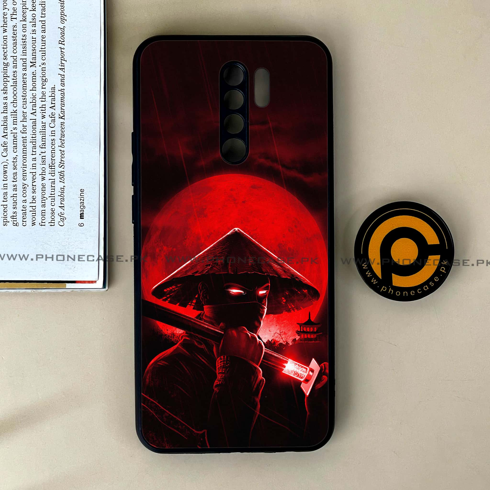 Xiaomi Redmi 9 - Ninja Series - Premium Printed Glass soft Bumper shock Proof Case