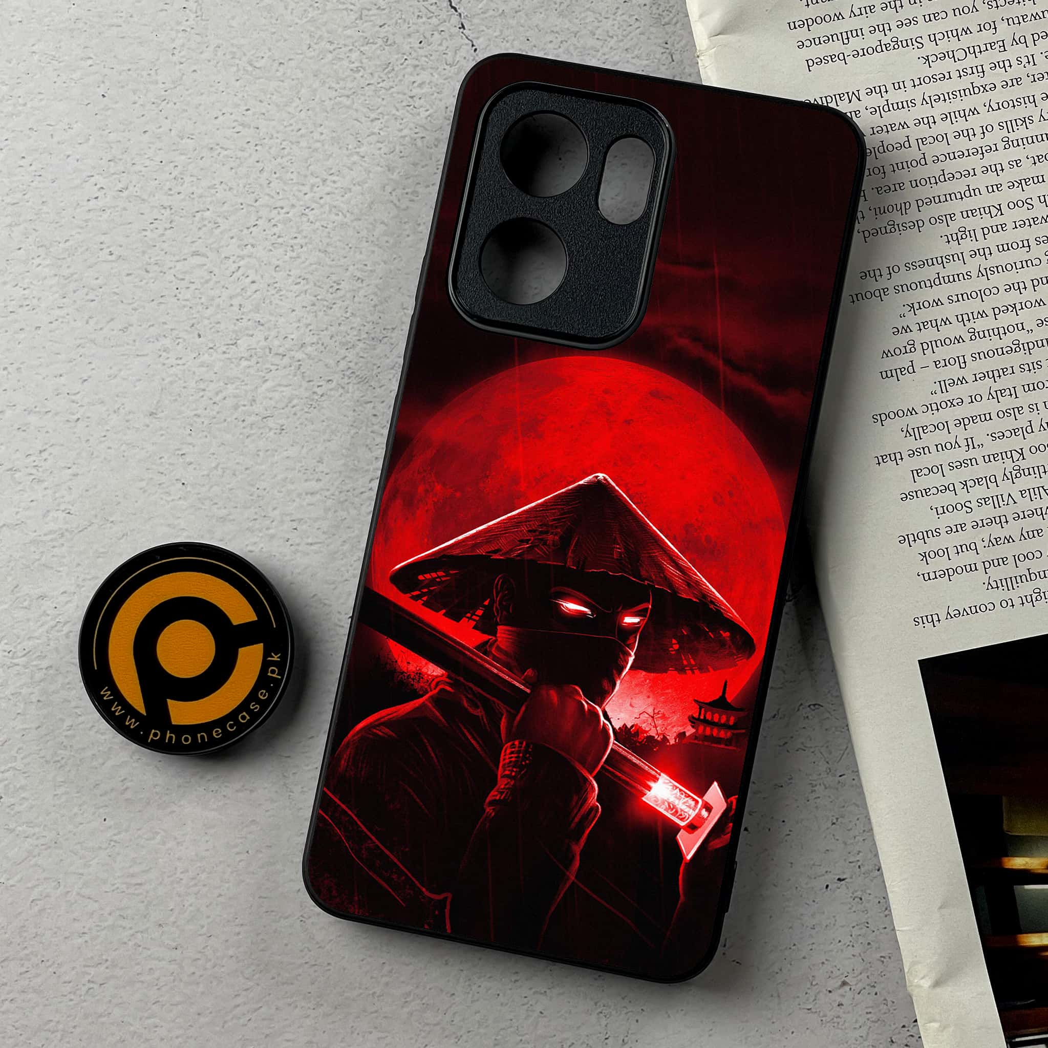 Oppo Reno 13F - Ninja Series - Premium Metal Printed Soft Bumper Shockproof Case