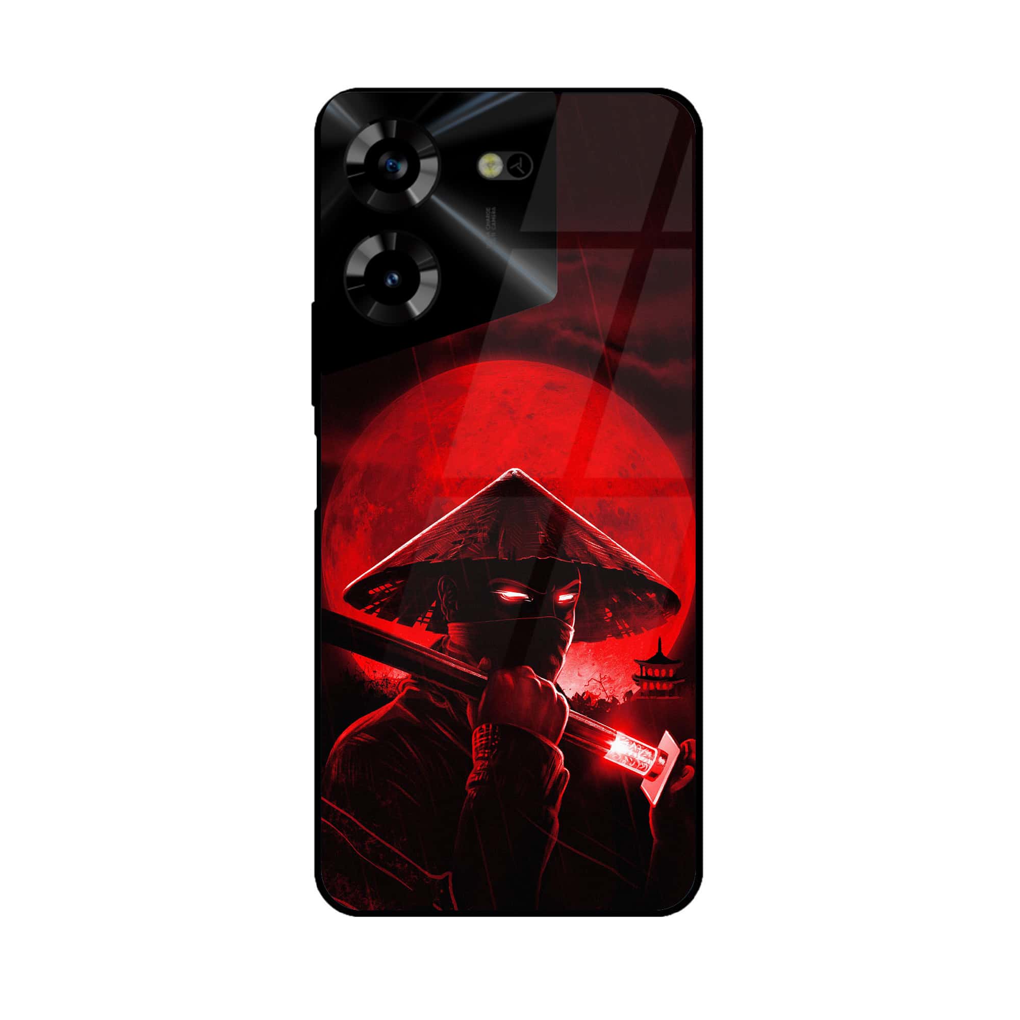 Tecno Pova 5 Pro - Ninja Series - Premium Printed Glass soft Bumper shock Proof Case