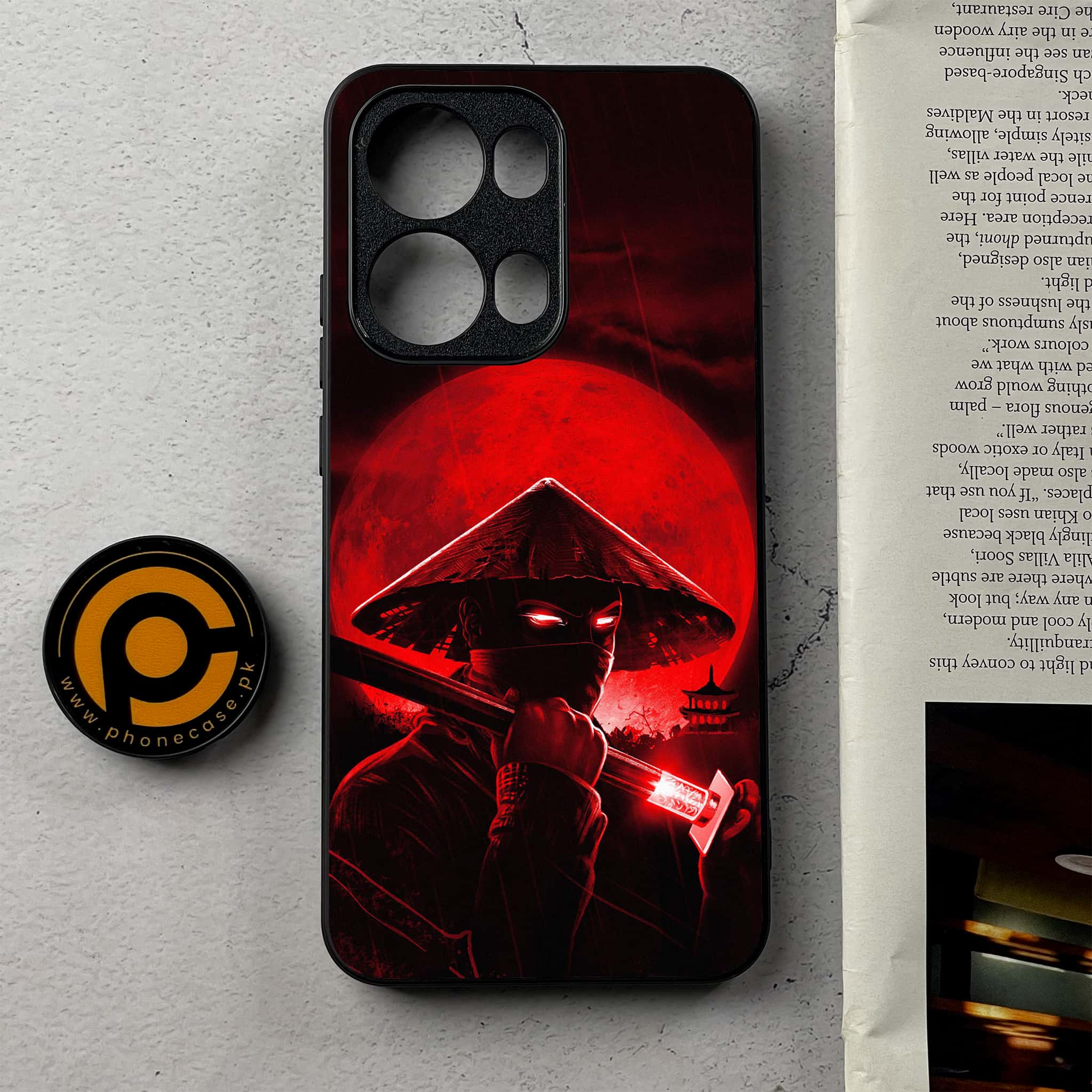 Oppo Reno 13 Pro - Ninja Series - Premium Metal Printed Soft Bumper Shockproof Case