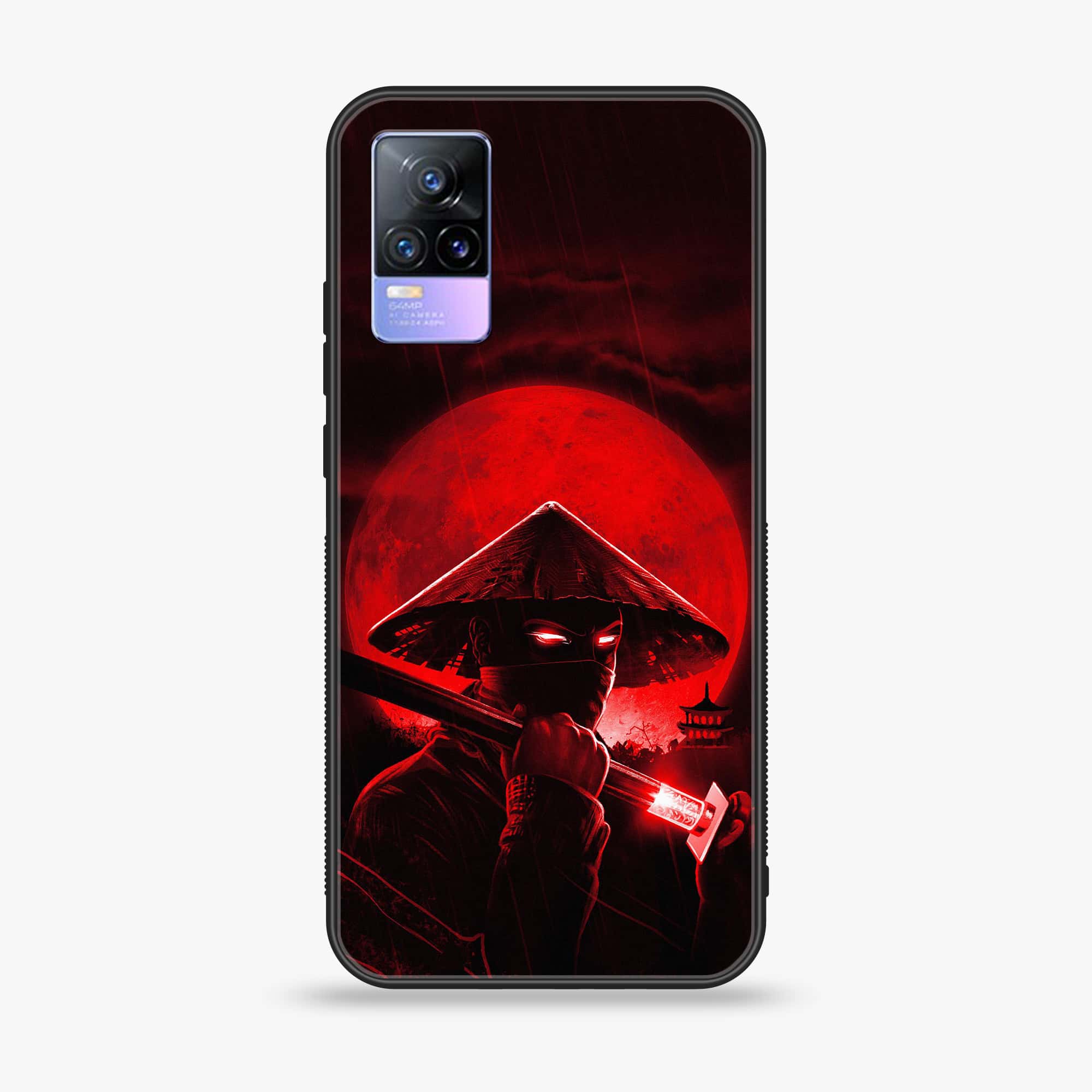 Vivo V21e  - Ninja Series - Premium Printed Glass soft Bumper shock Proof Case