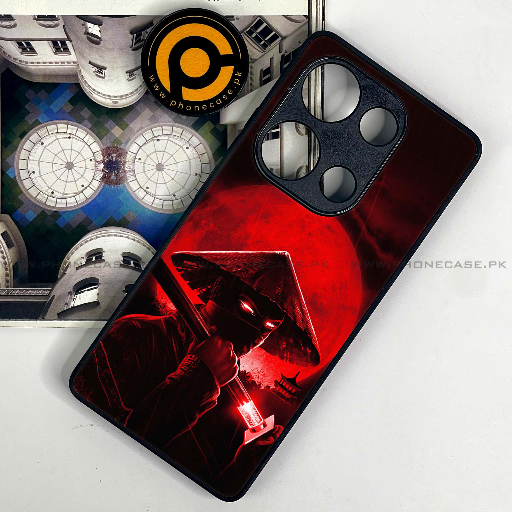 Redmi Note 13 Pro 4G - Ninja Series - Premium Metal Printed soft Bumper shock Proof Case