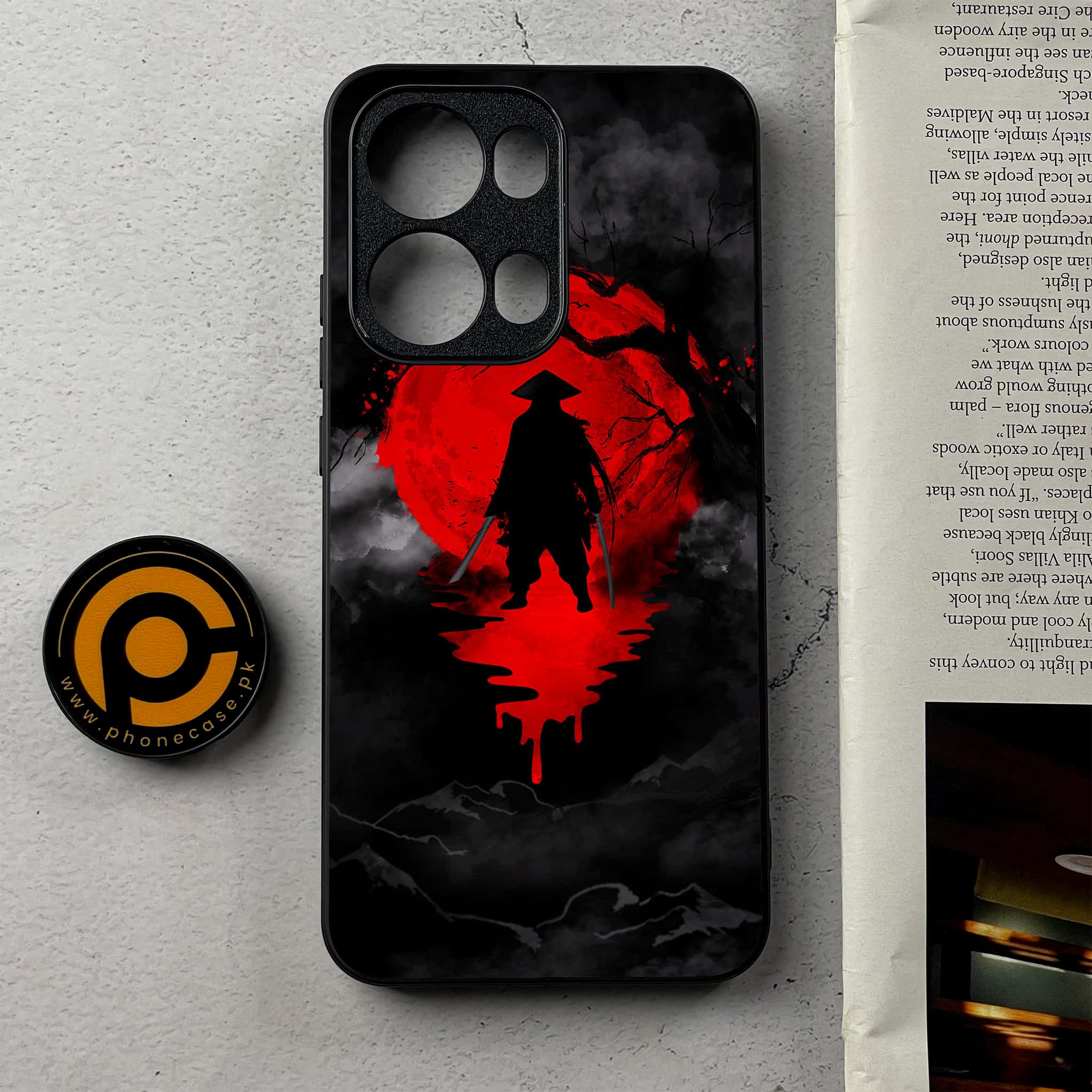 Oppo Reno 13 Pro - Ninja Series - Premium Metal Printed Soft Bumper Shockproof Case