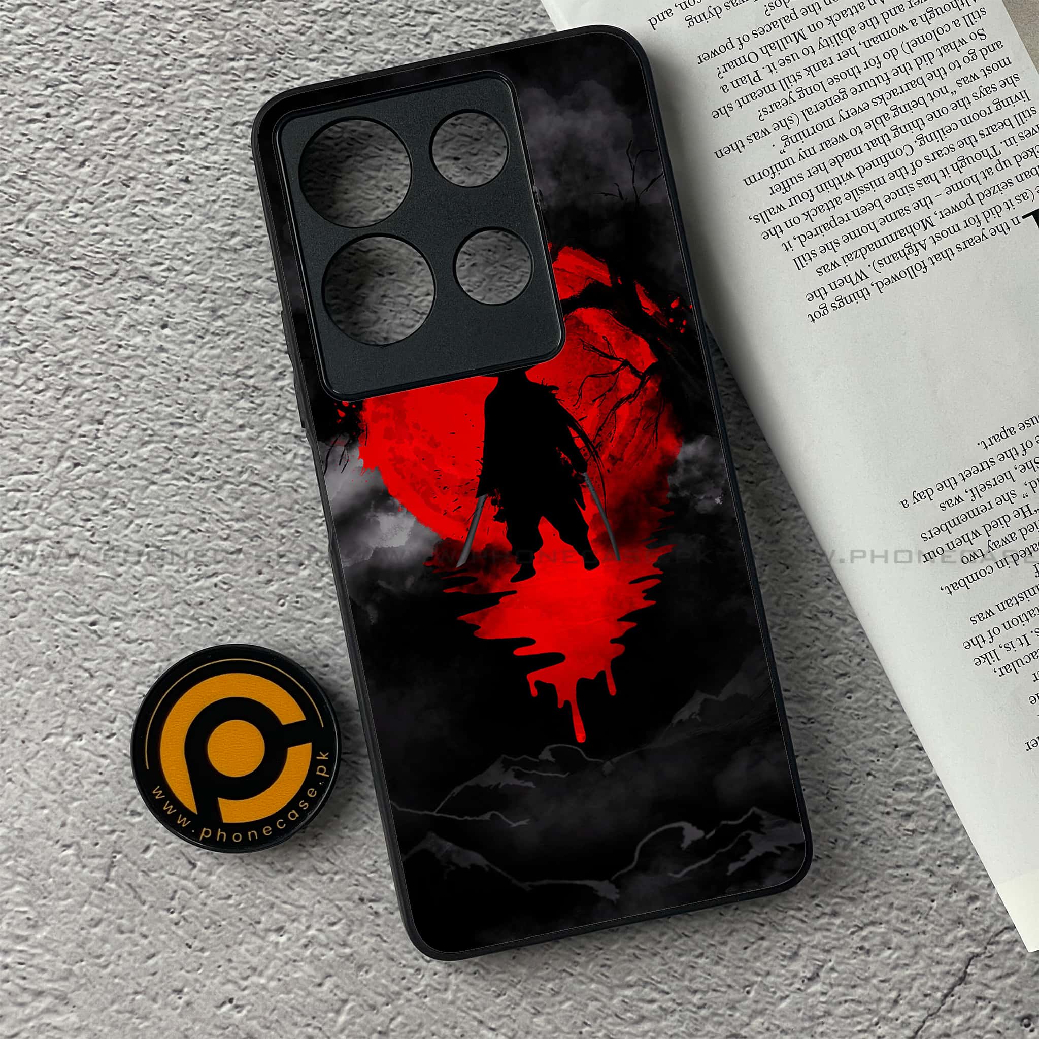 Infinix Note 30 - Ninja Series - Premium Printed Glass soft Bumper shock Proof Case