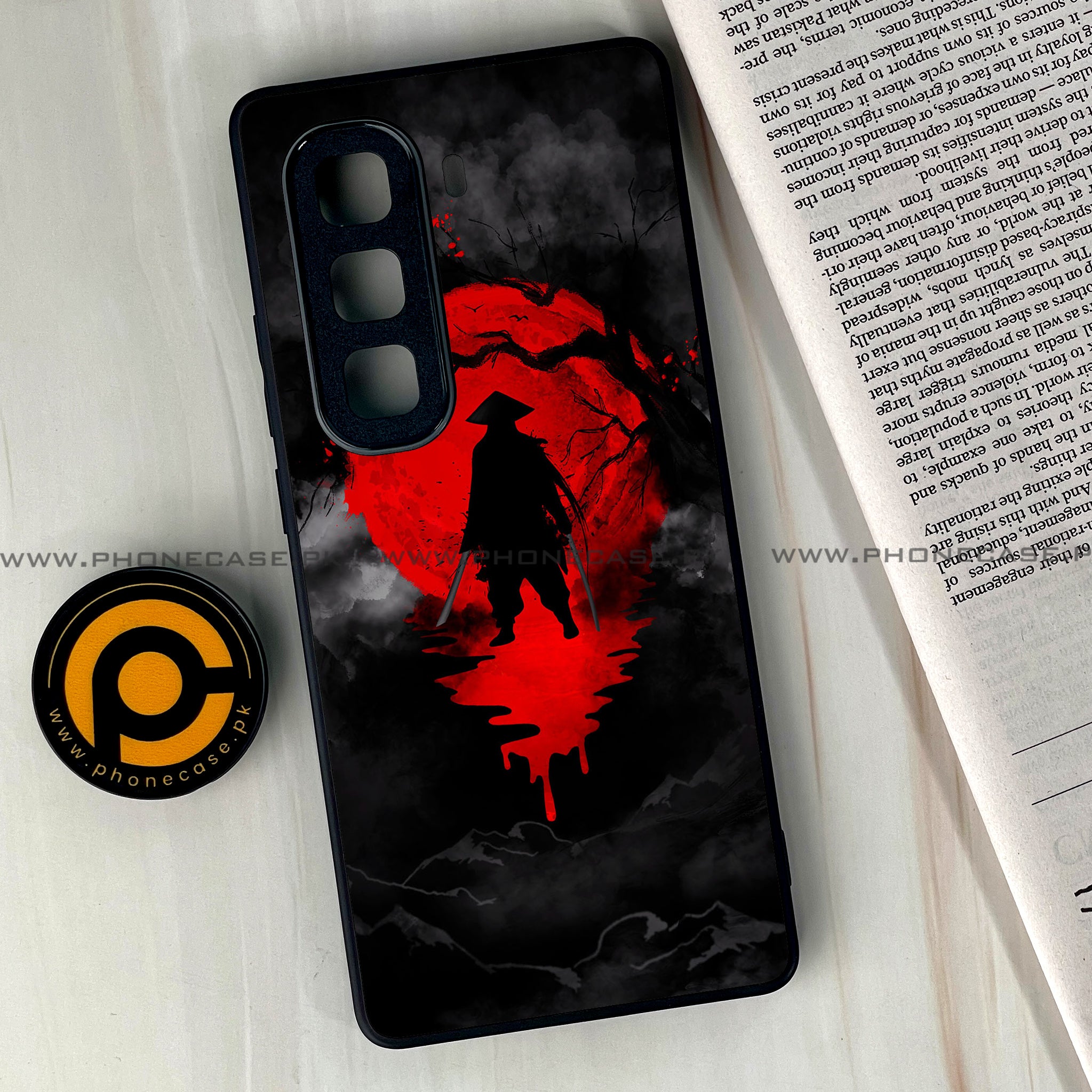 Infinix Hot 50 Pro Plus - Ninja Series - Premium Printed Glass soft Bumper shock Proof Case