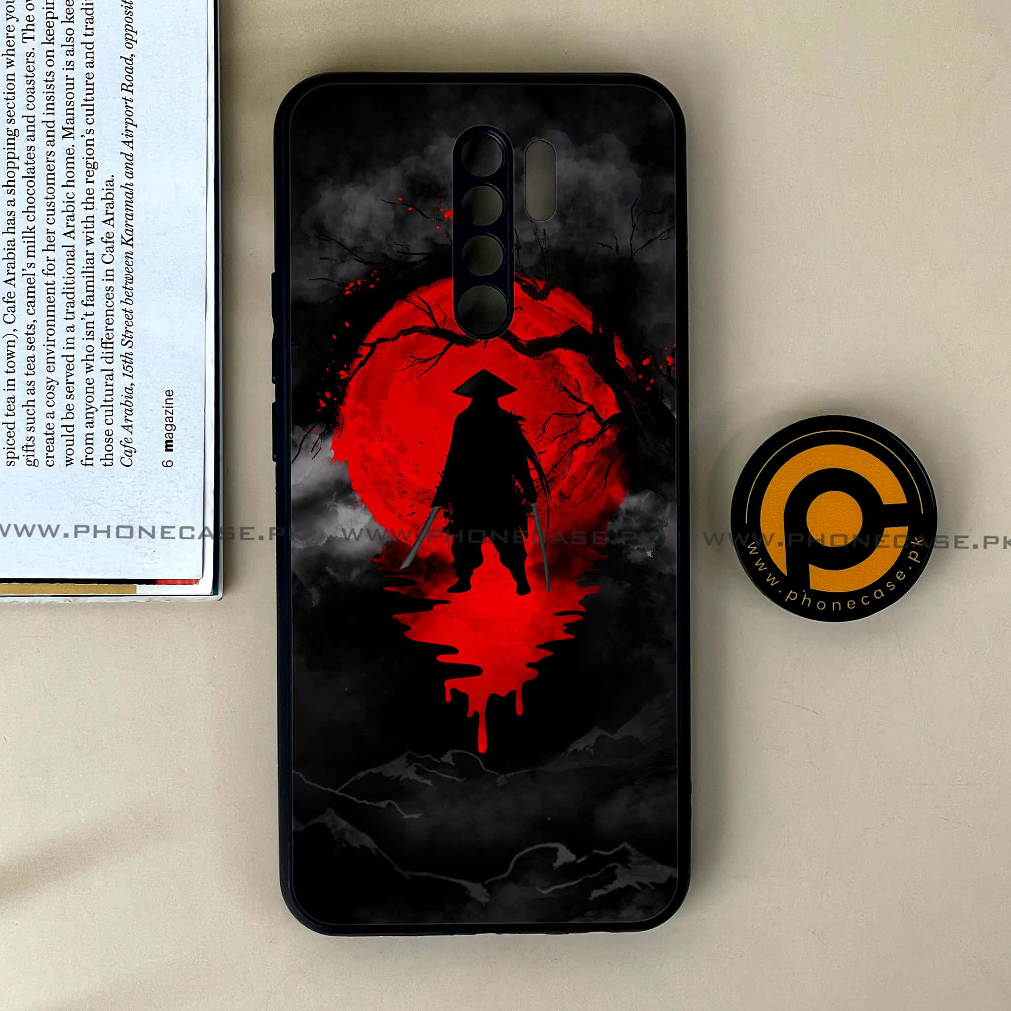 Xiaomi Redmi 9 - Ninja Series - Premium Printed Glass soft Bumper shock Proof Case