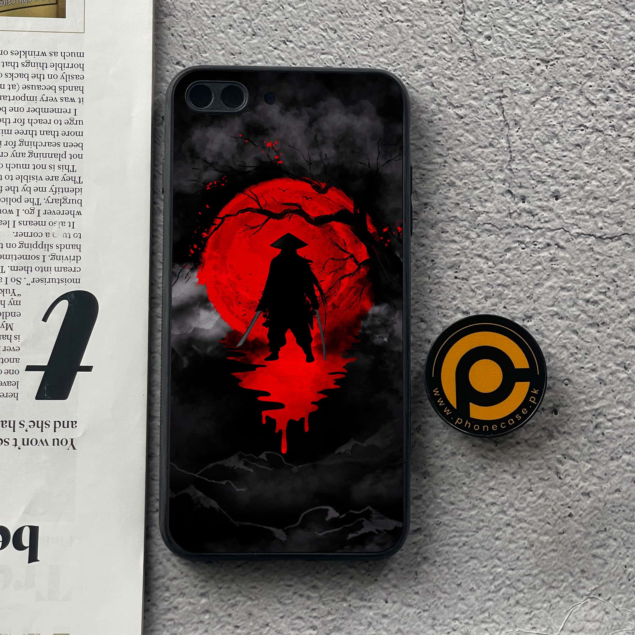 iPhone 7Plus  - Ninja Series - Premium Printed Glass soft Bumper shock Proof Case