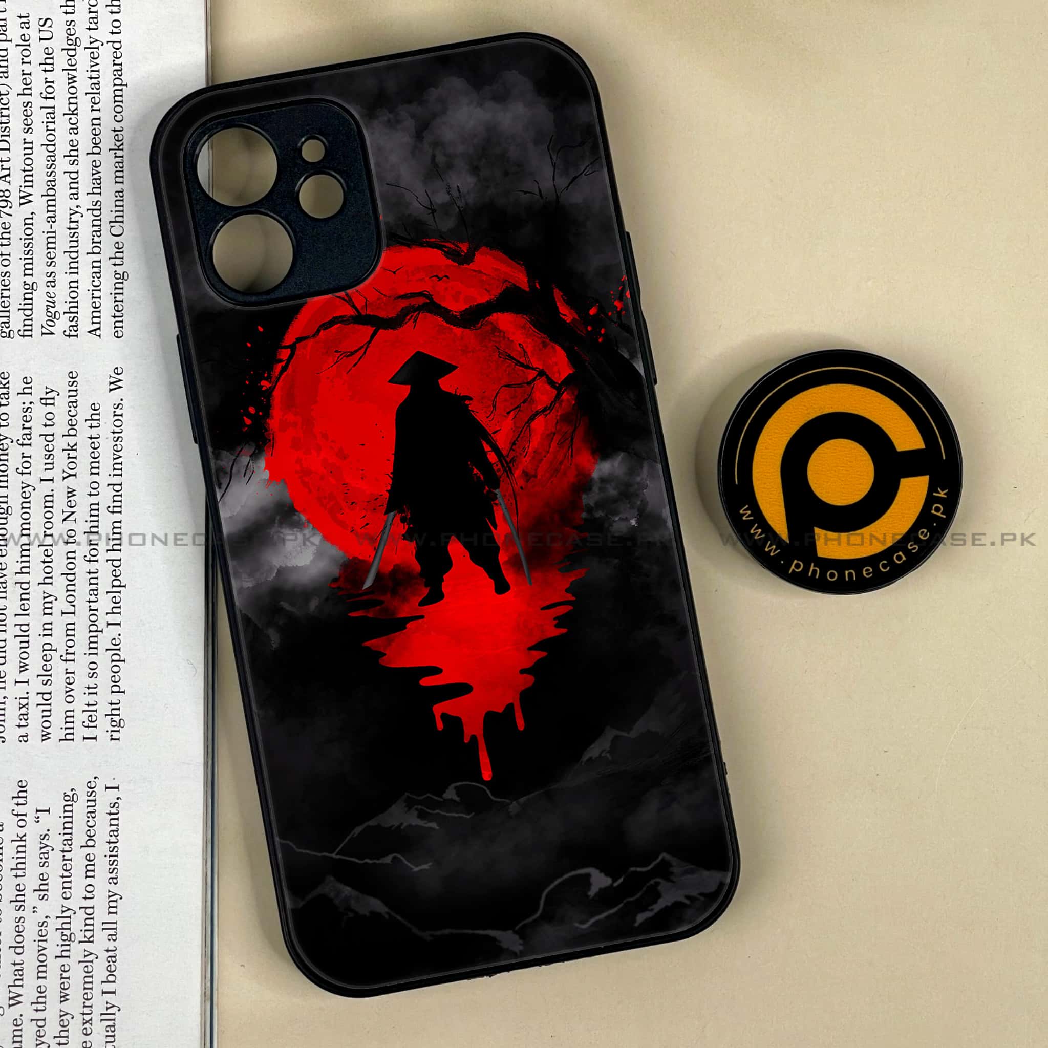iPhone 12  Ninja Series  Premium Printed Glass soft Bumper shock Proof Case
