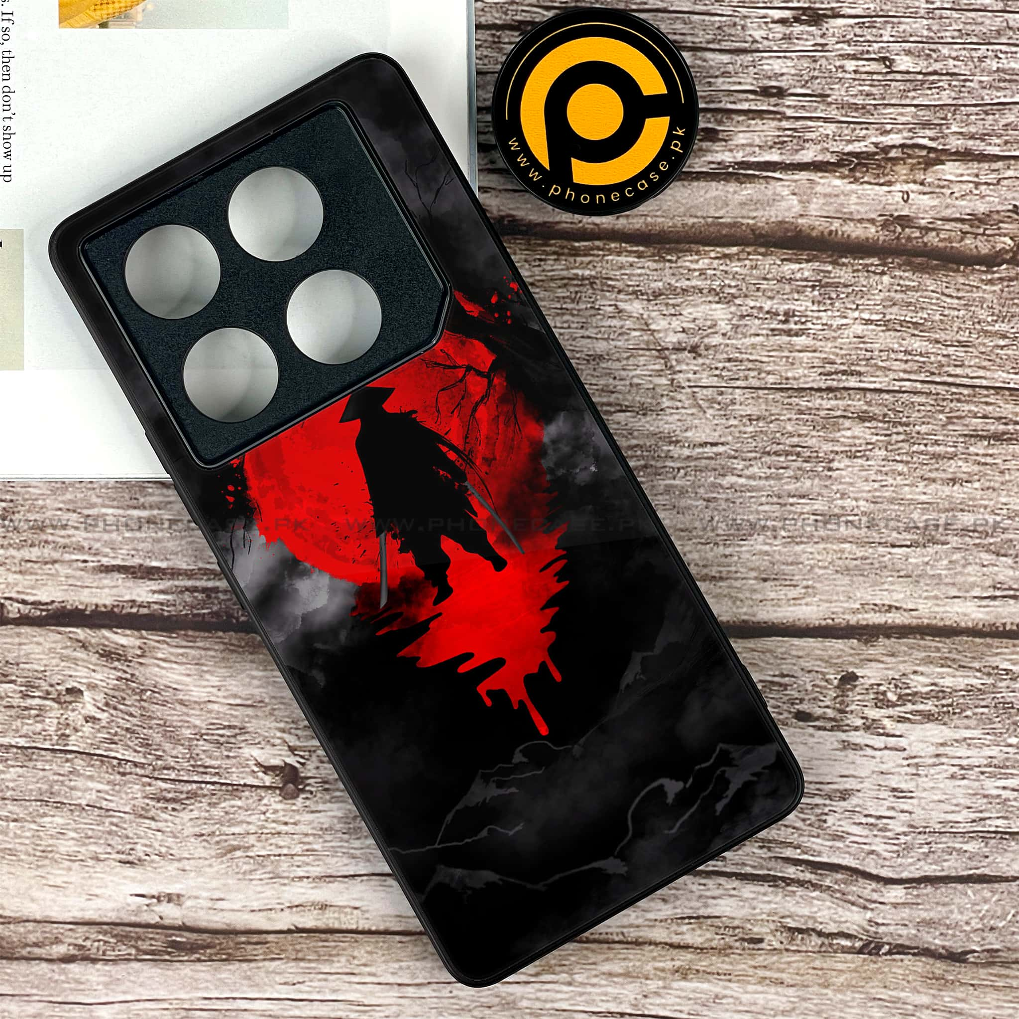 Infinix GT 20 Pro - Ninja Series - Premium Printed Glass soft Bumper shock Proof Case