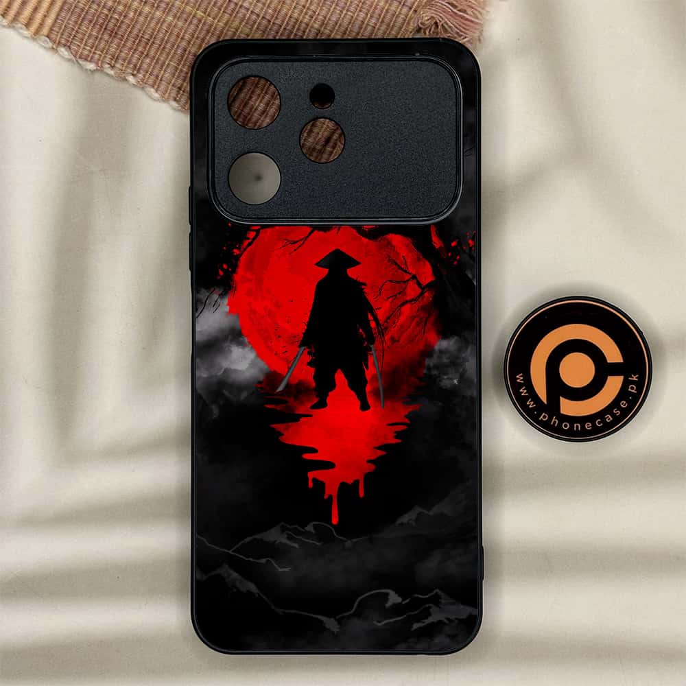 Tecno Spark 40 - Ninja Series - Premium Metal Printed soft Bumper shock Proof Case
