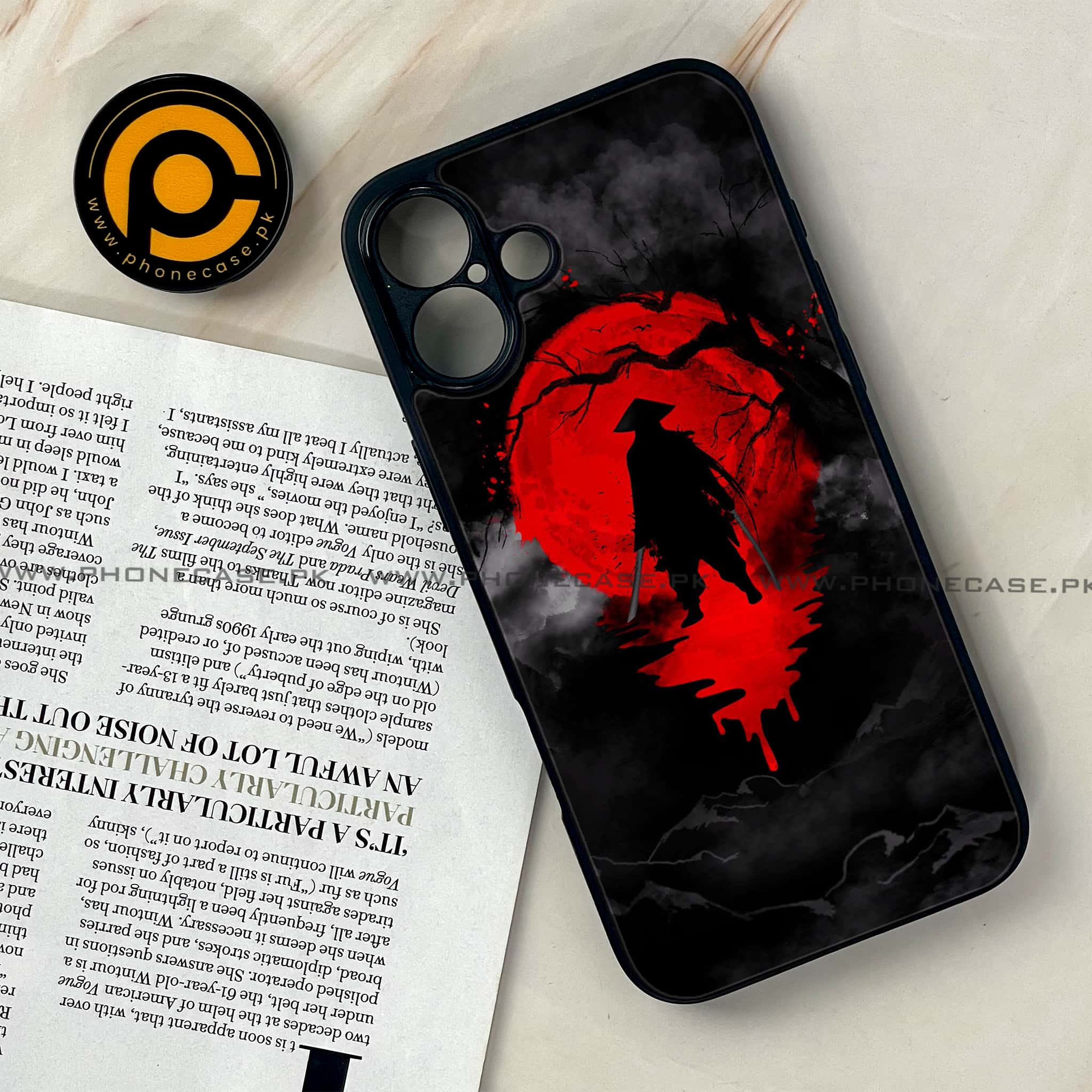 iPhone 16 - Ninja Series - Premium Printed Glass soft Bumper shock Proof Case