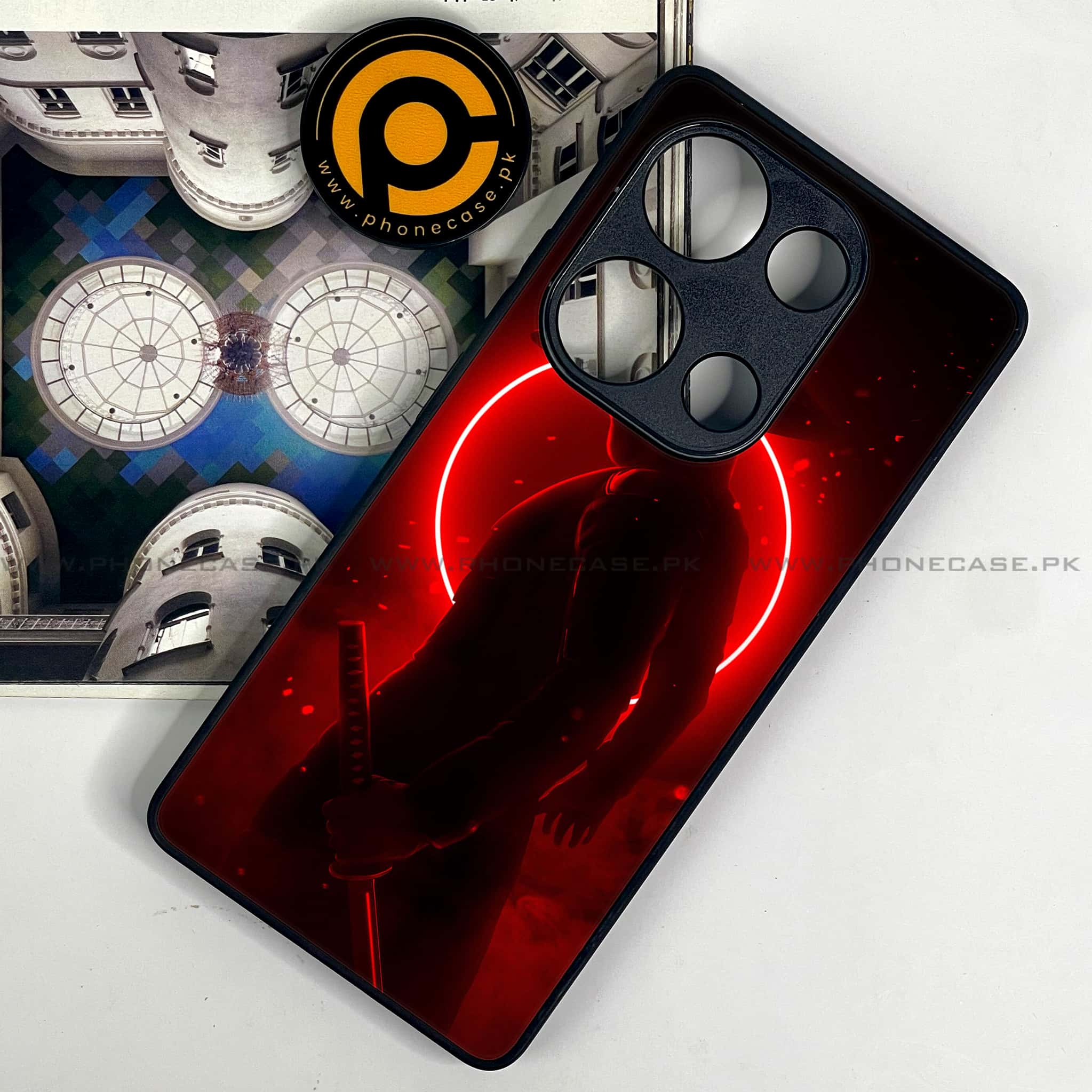 Redmi Note 13 Pro 4G - Ninja Series - Premium Metal Printed soft Bumper shock Proof Case