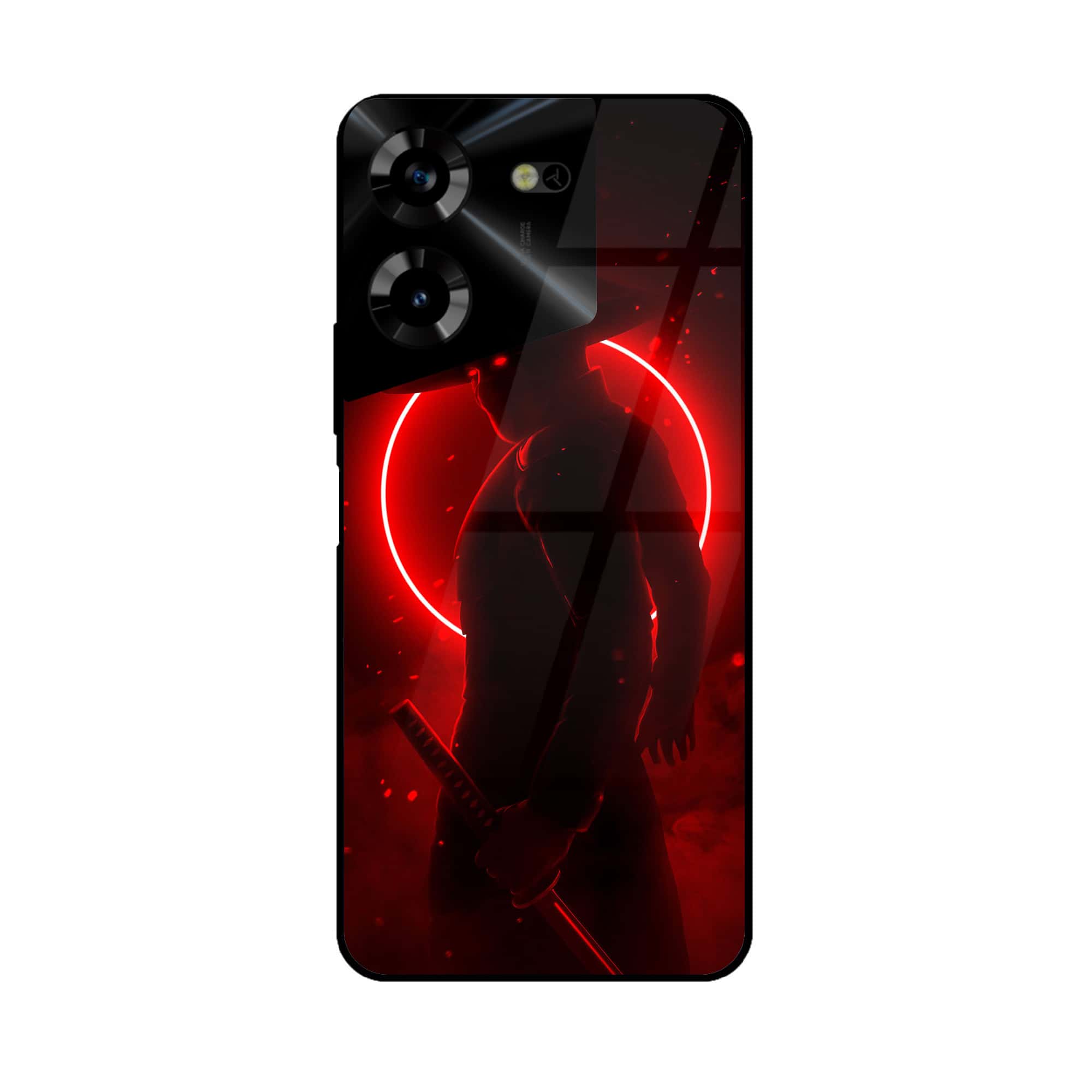 Tecno Pova 5 Pro - Ninja Series - Premium Printed Glass soft Bumper shock Proof Case