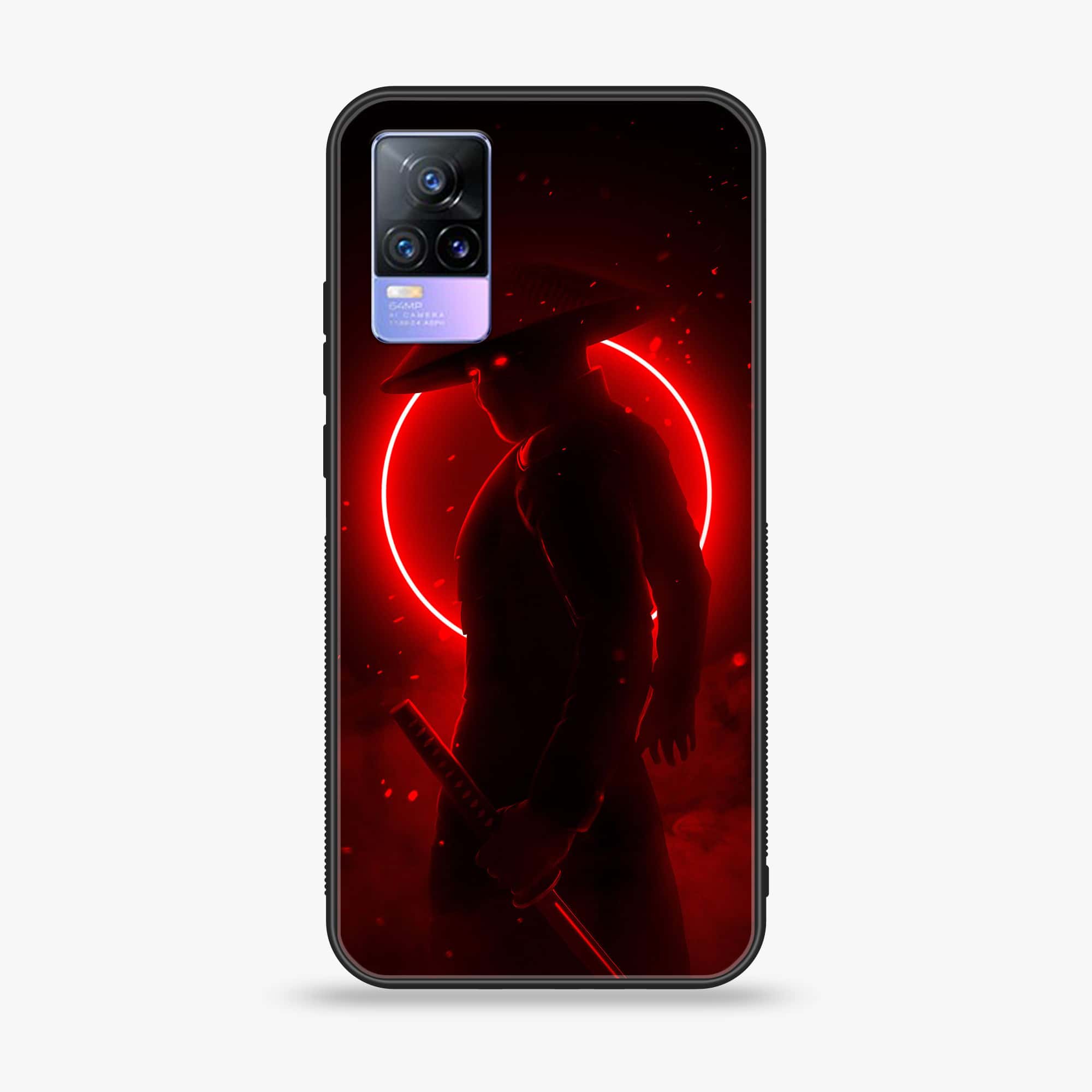 Vivo V21e  - Ninja Series - Premium Printed Glass soft Bumper shock Proof Case