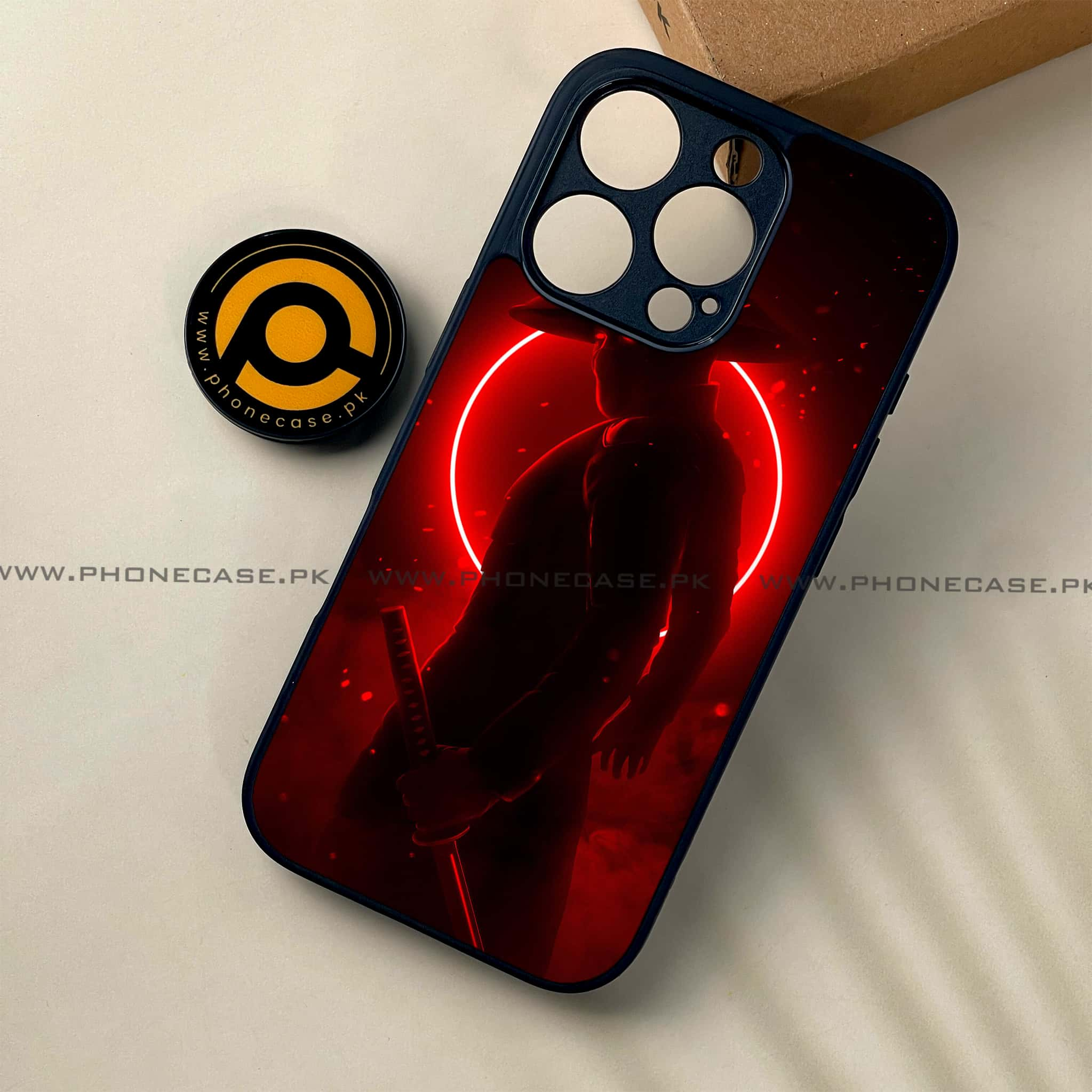 iPhone 16 Pro - Ninja Series - Premium Printed Glass soft Bumper shock Proof Case