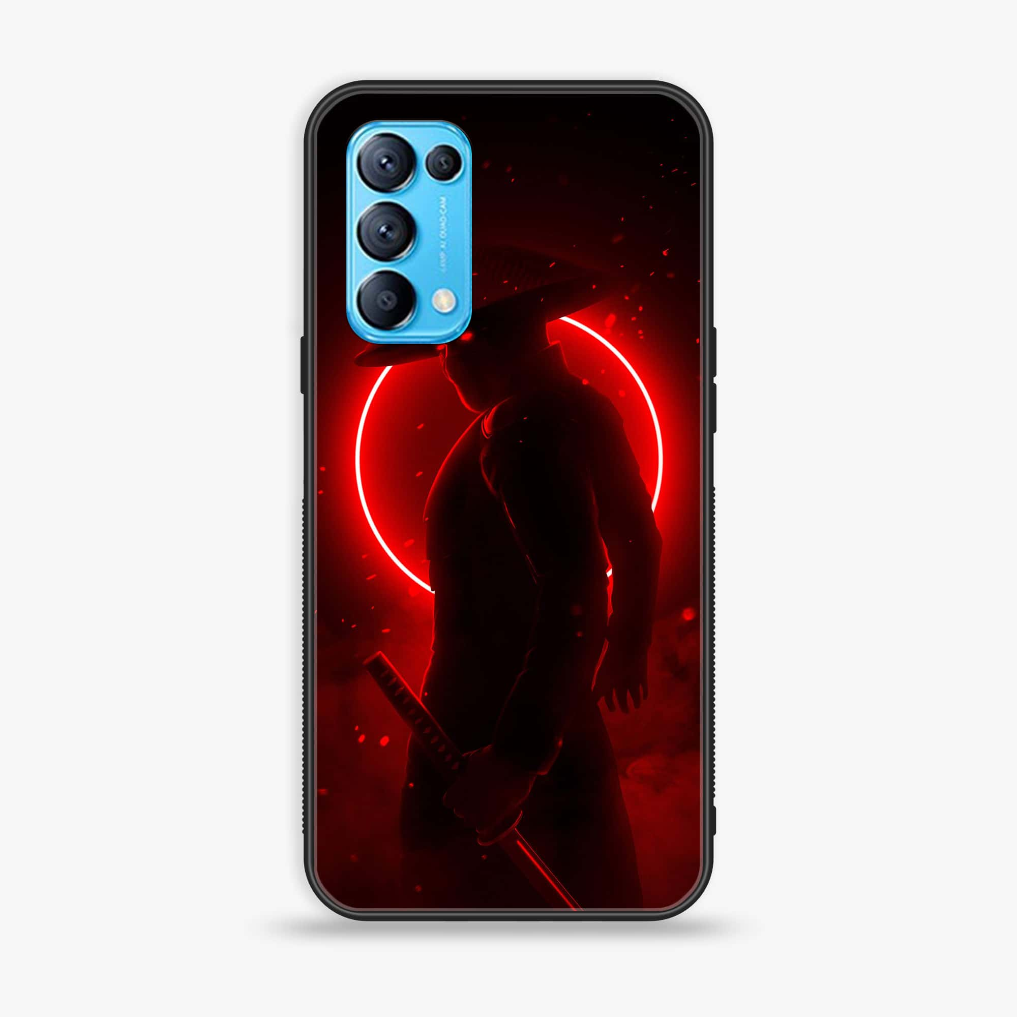 Oppo Reno 5 Ninja Series  Premium Printed Glass soft Bumper shock Proof Case