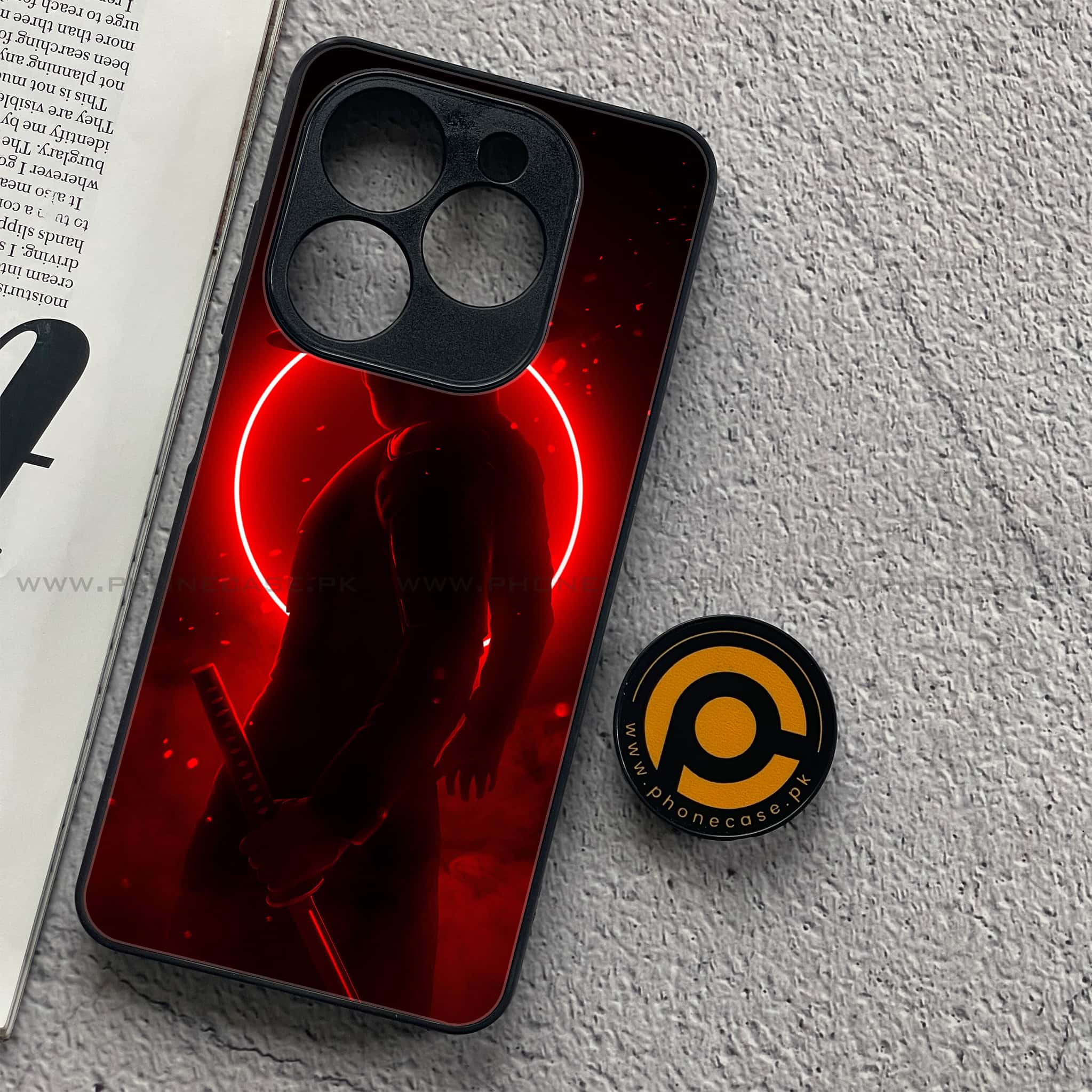 Tecno Spark 20C - Ninja Series - Premium Printed Glass soft Bumper shock Proof Case