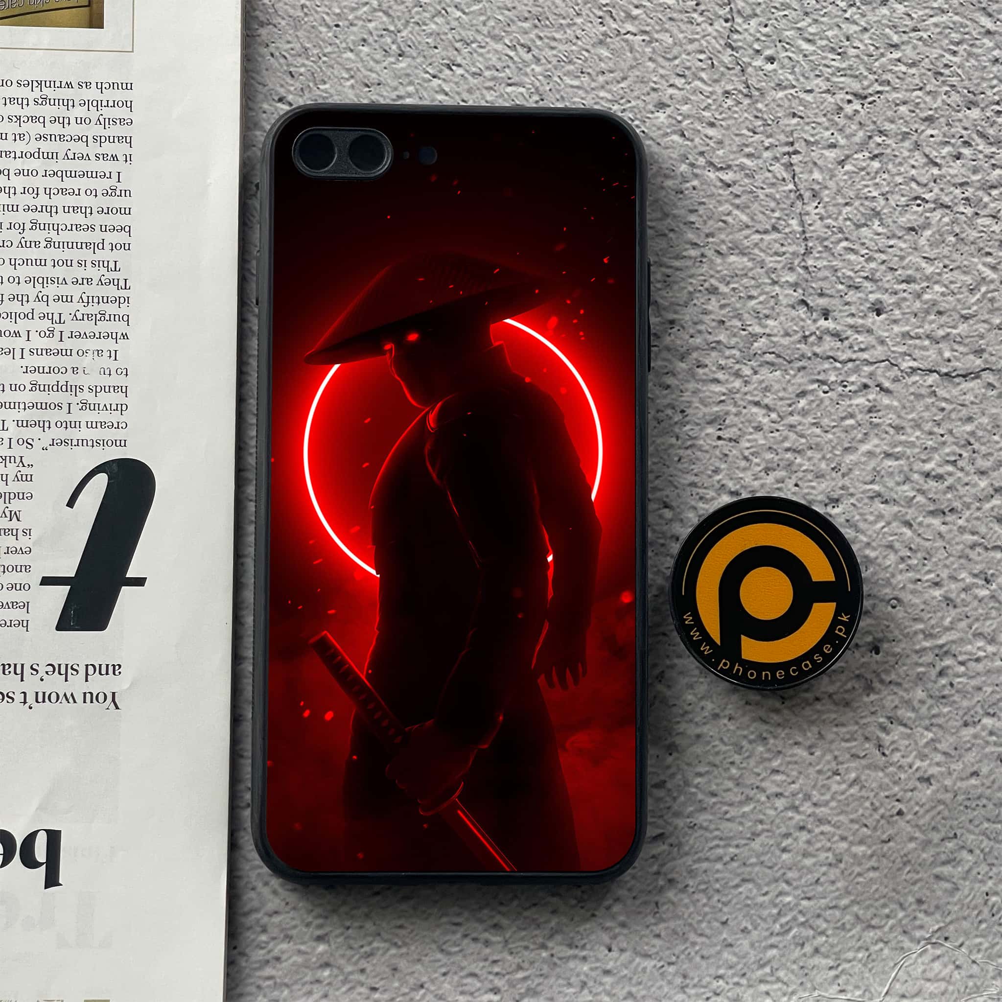 iPhone 7Plus  - Ninja Series - Premium Printed Glass soft Bumper shock Proof Case