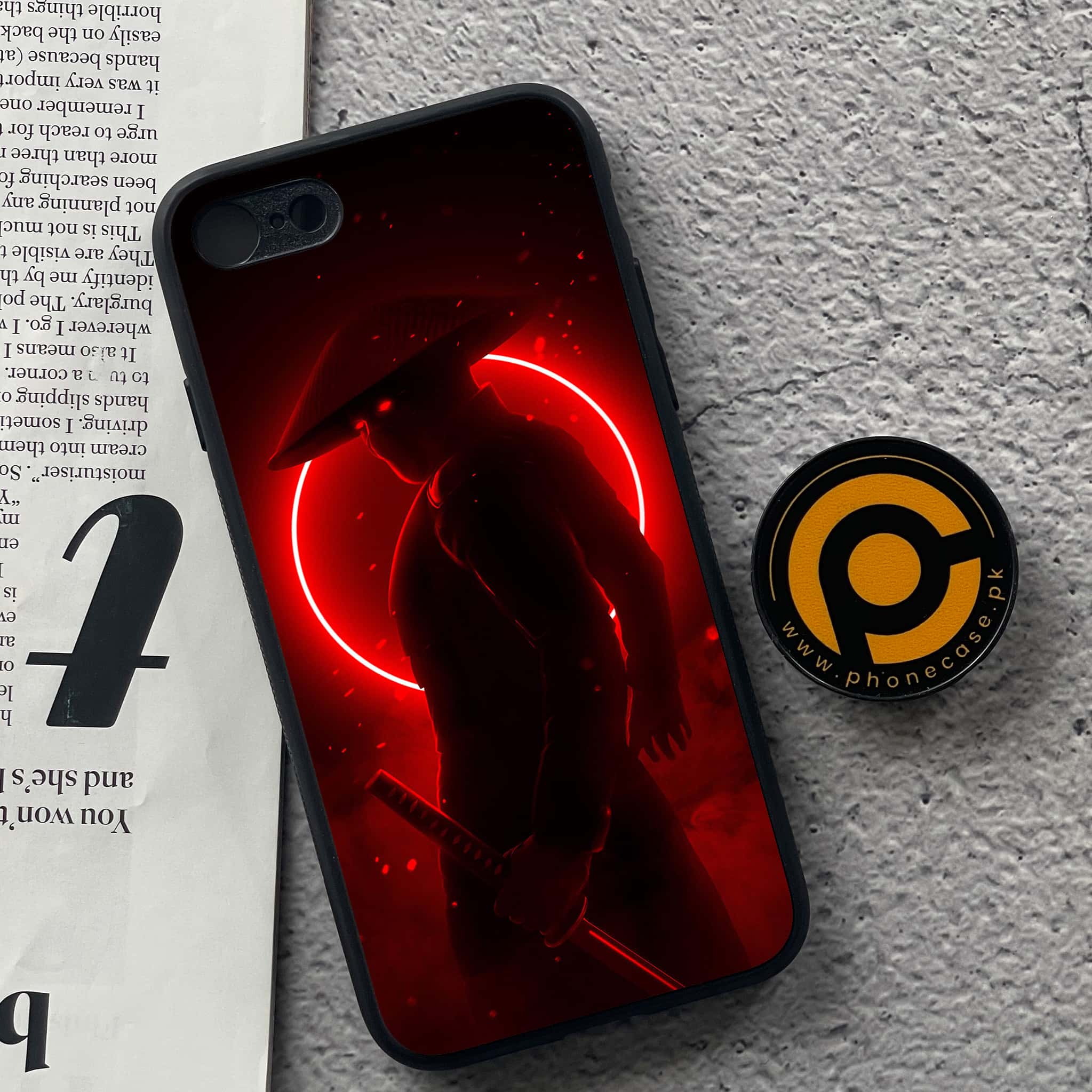 iPhone 7 / 8 - Ninja Series - Premium Printed Glass soft Bumper shock Proof Case
