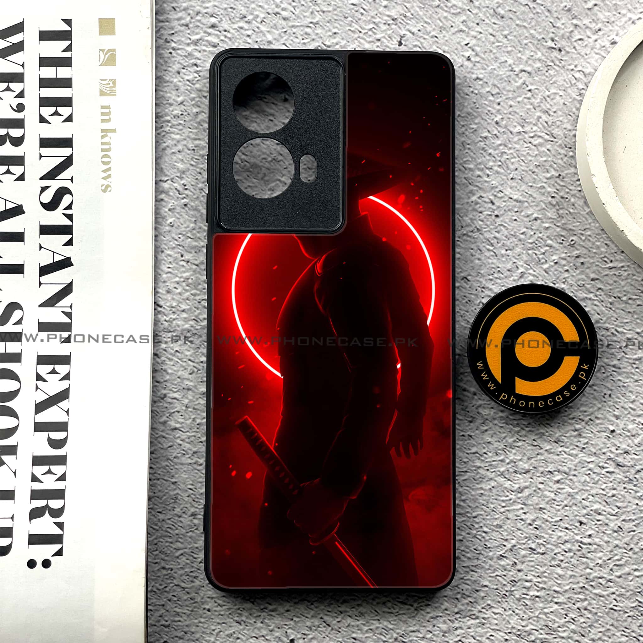 Moto G85 - Ninja Series - Premium Printed Glass soft Bumper shock Proof Case