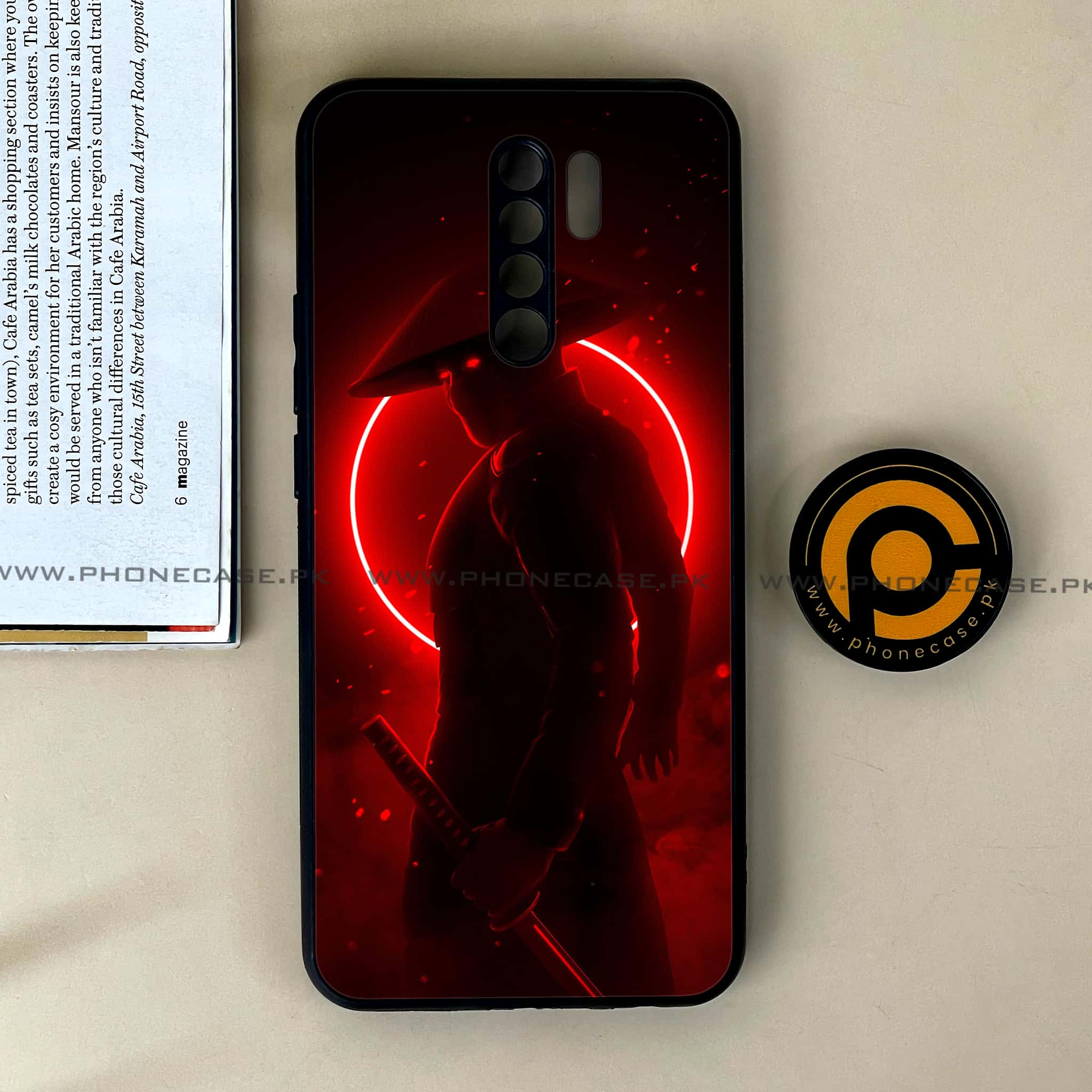 Xiaomi Redmi 9 - Ninja Series - Premium Printed Glass soft Bumper shock Proof Case