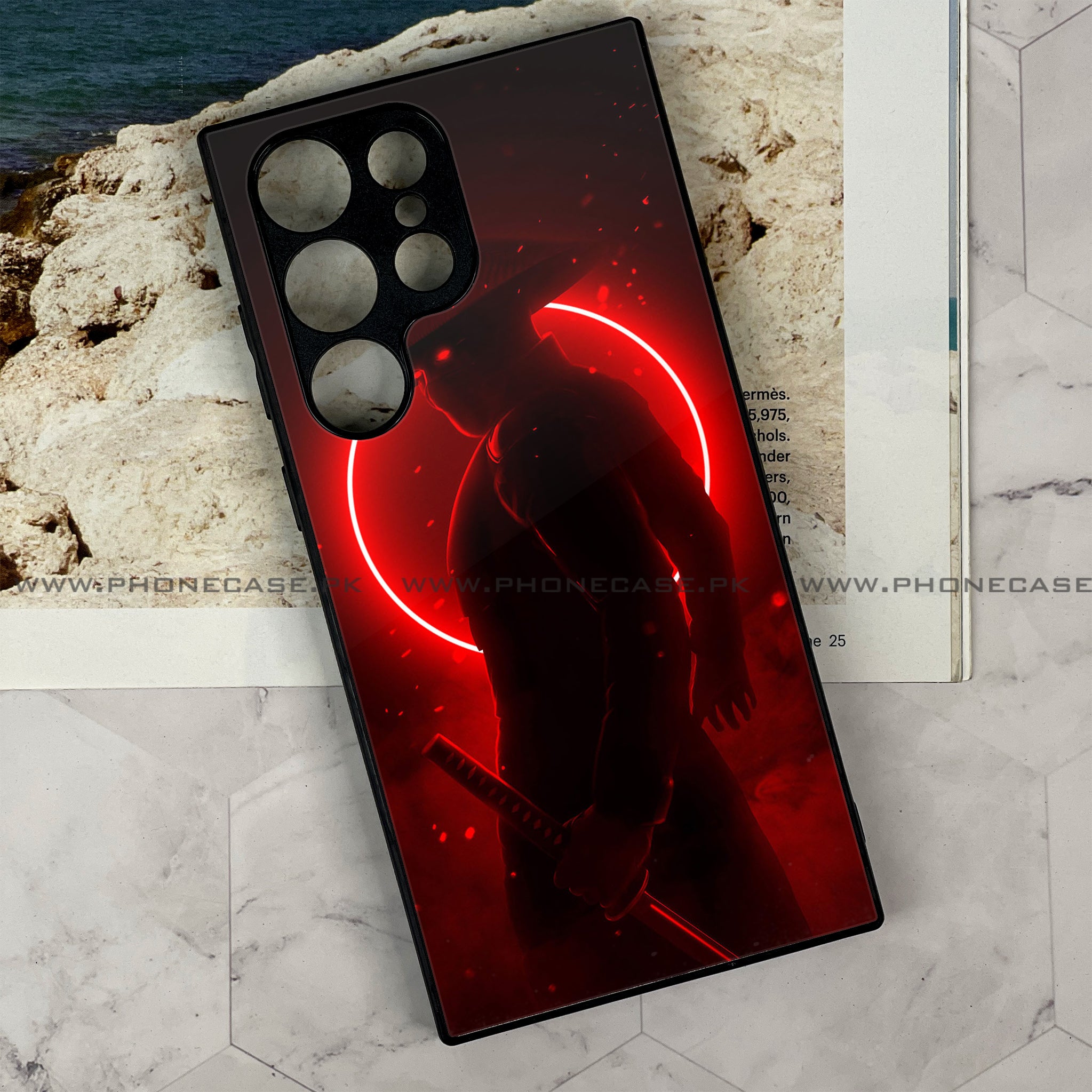 Galaxy S21 Ultra - Ninja Series - Premium Printed Glass soft Bumper shock Proof Case