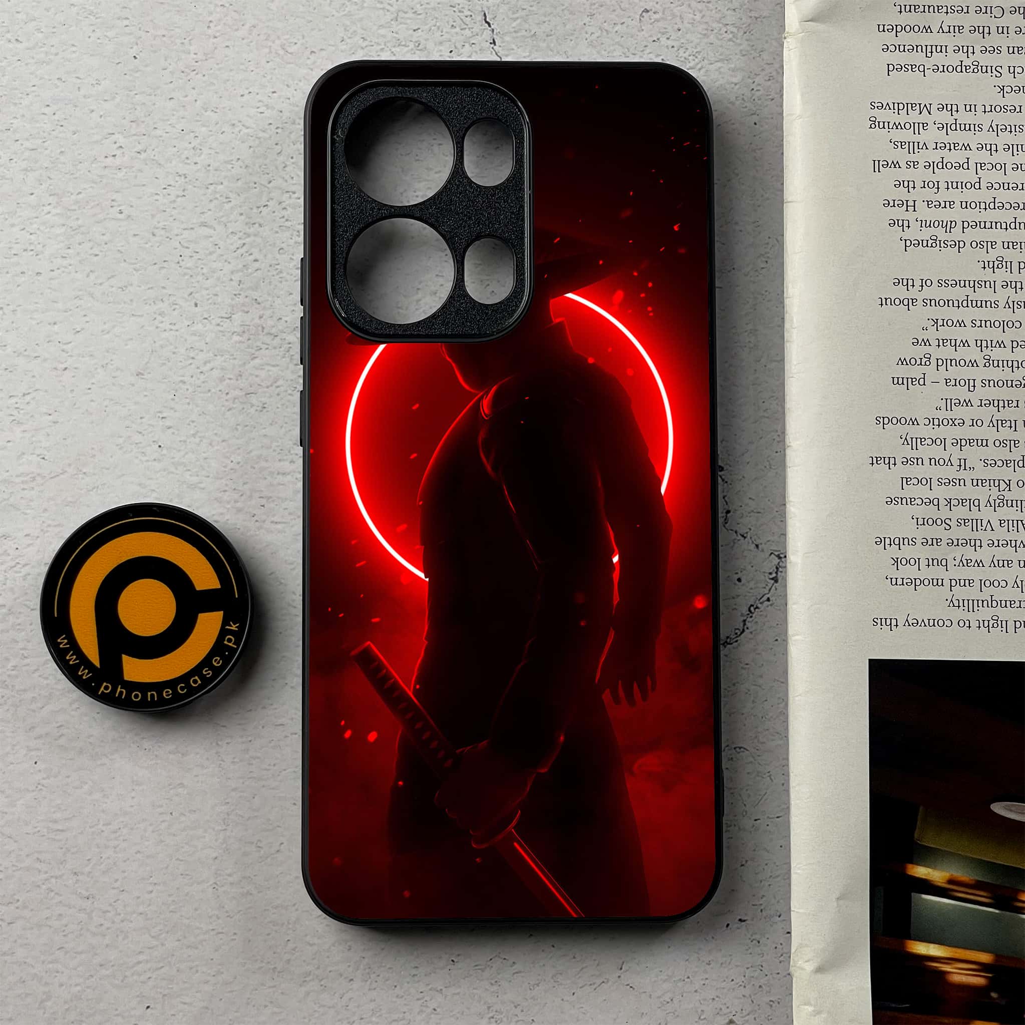 Oppo Reno 13 Pro - Ninja Series - Premium Metal Printed Soft Bumper Shockproof Case