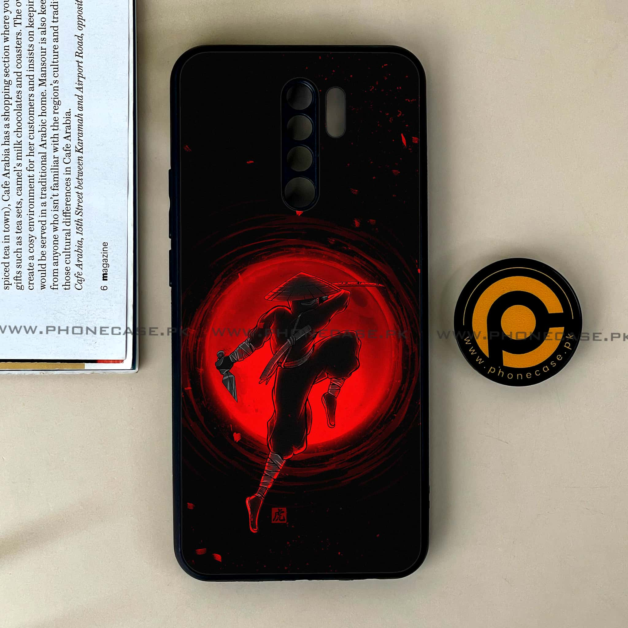 Xiaomi Redmi 9 - Ninja Series - Premium Printed Glass soft Bumper shock Proof Case