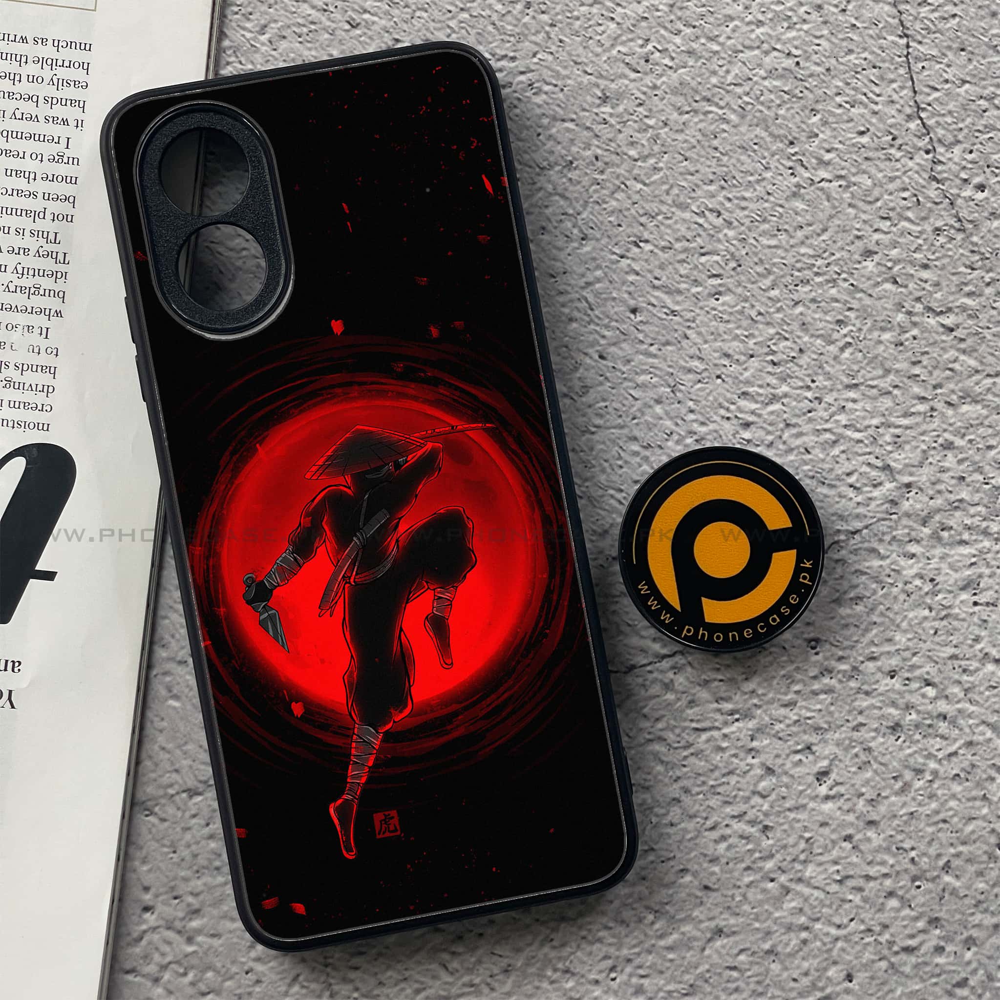 Oppo A18 4G - Ninja Series - Premium Printed Glass soft Bumper shock Proof Case