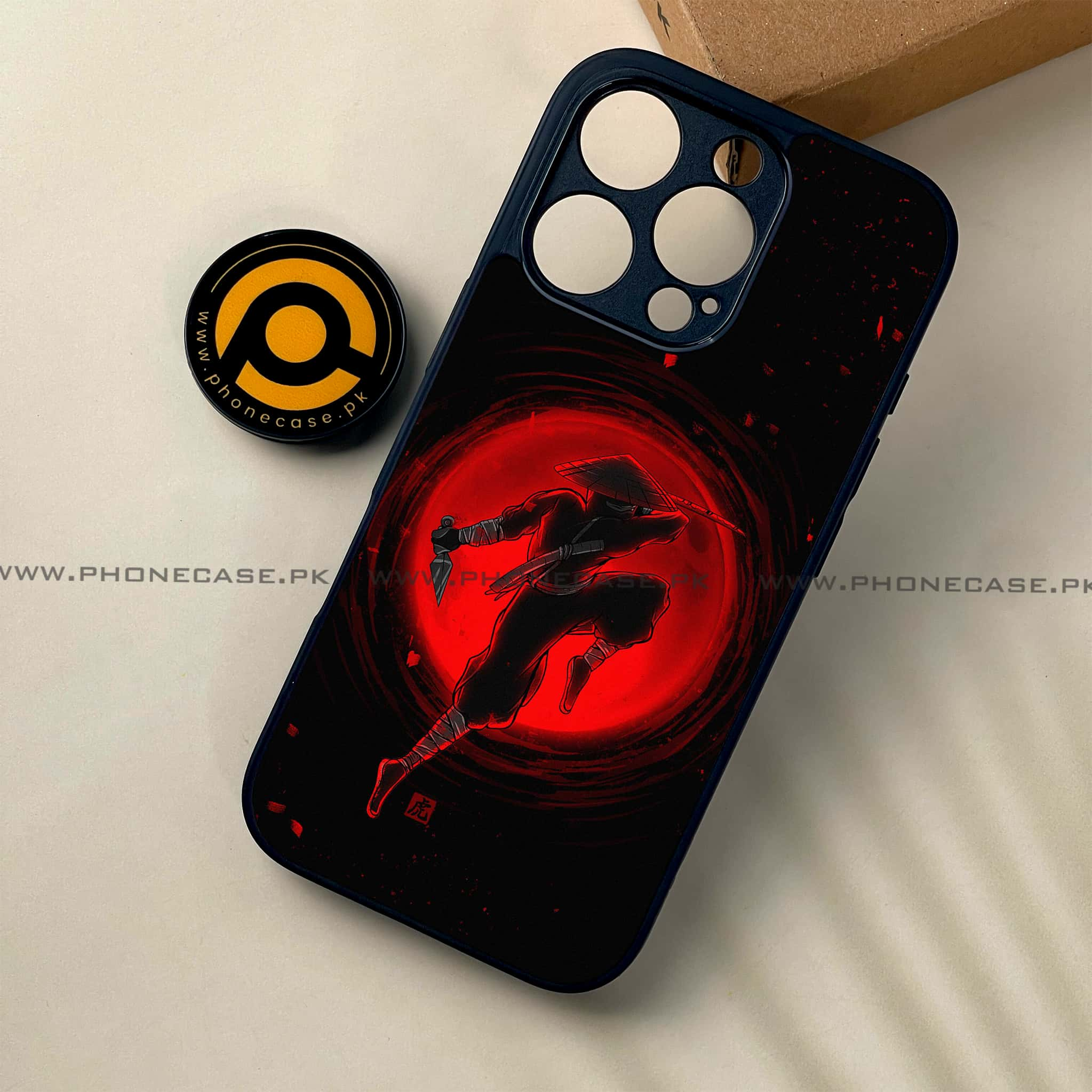 iPhone 16 Pro - Ninja Series - Premium Printed Glass soft Bumper shock Proof Case